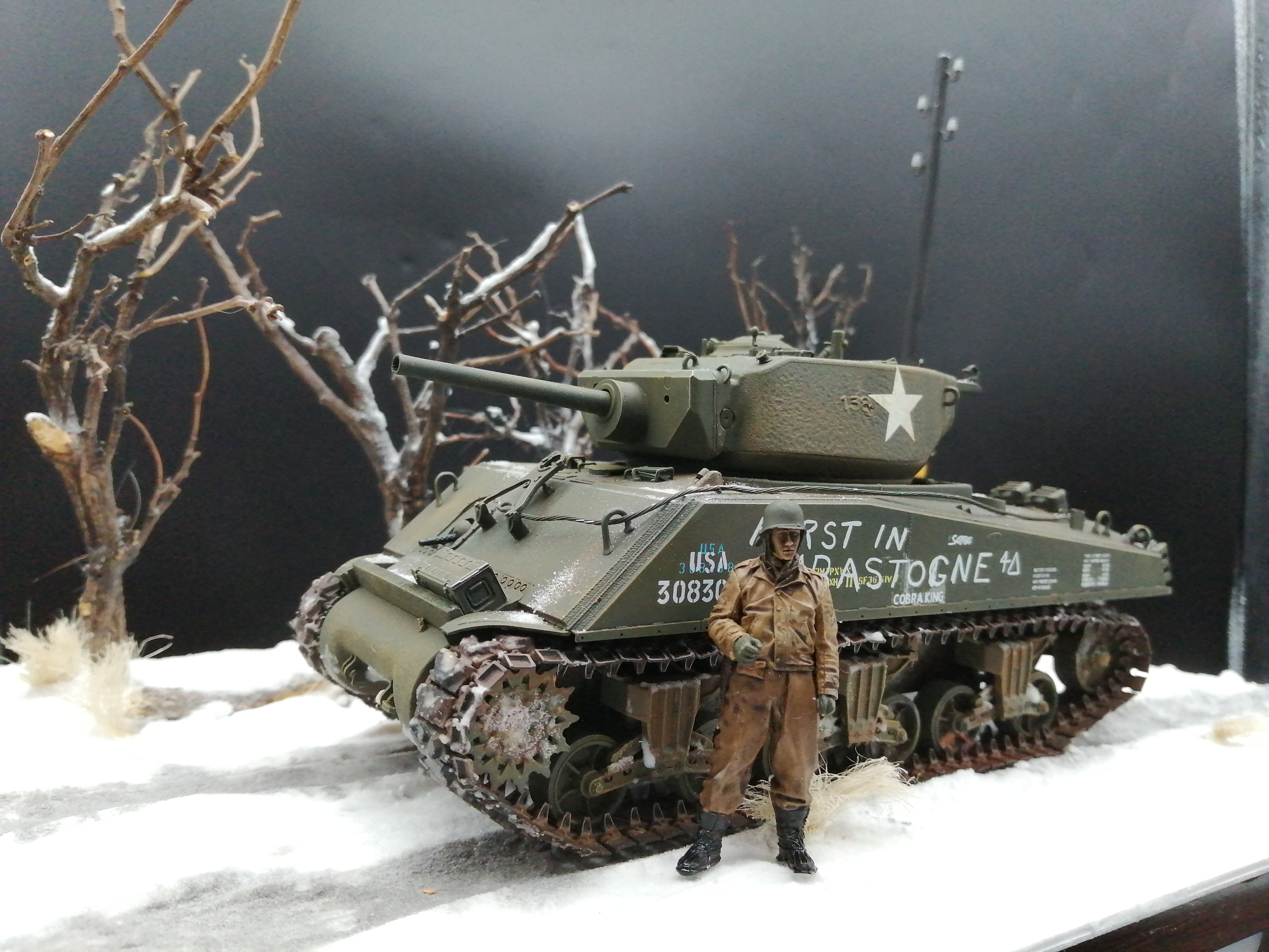 (Pre-Order) MENG U.S. Assault Tank M4A3E2 Jumbo 1:35, Built & Painted