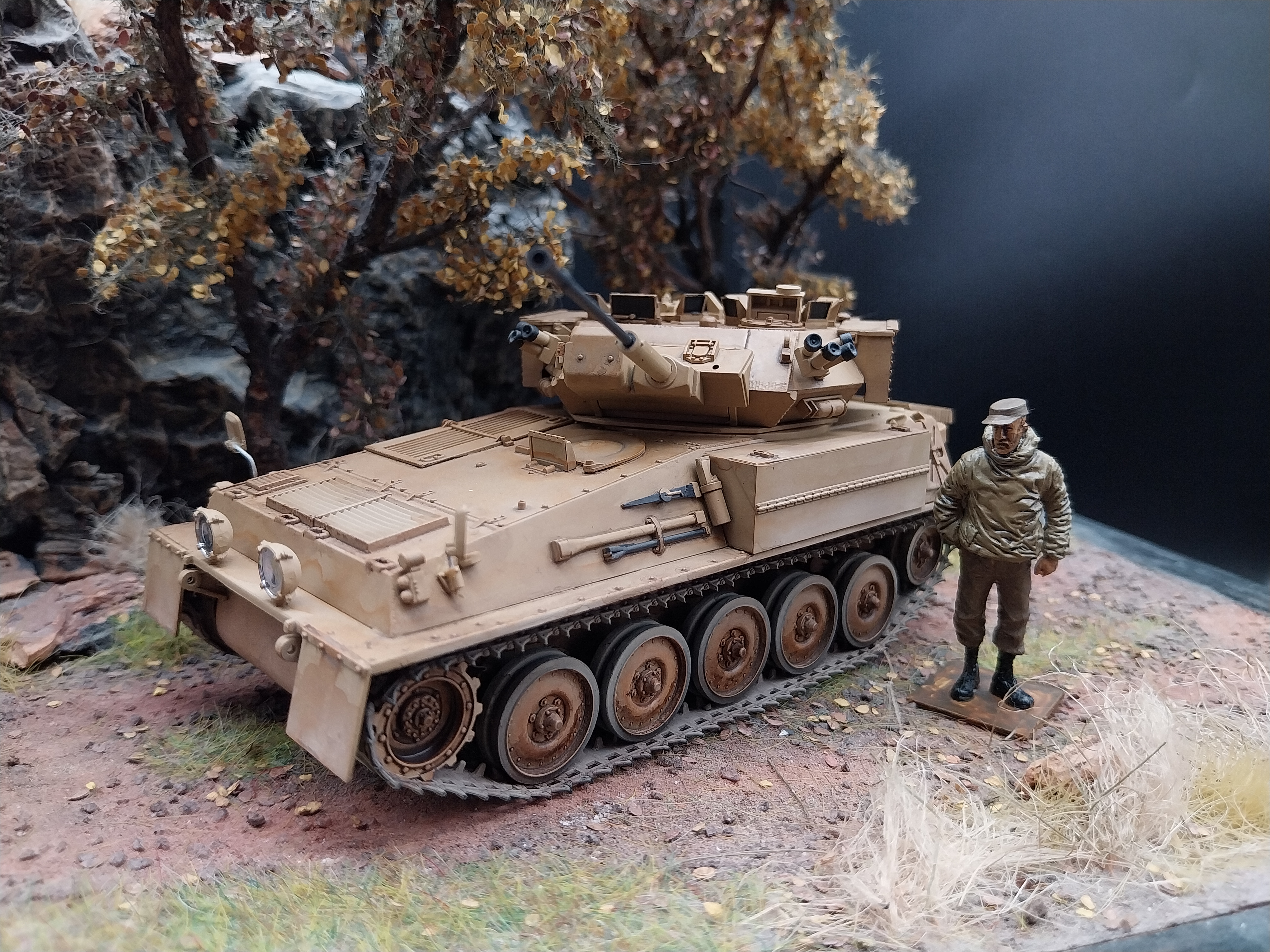 AFV Club 35013 British CVRT FV107 Scimitar 1:35 Built & Painted