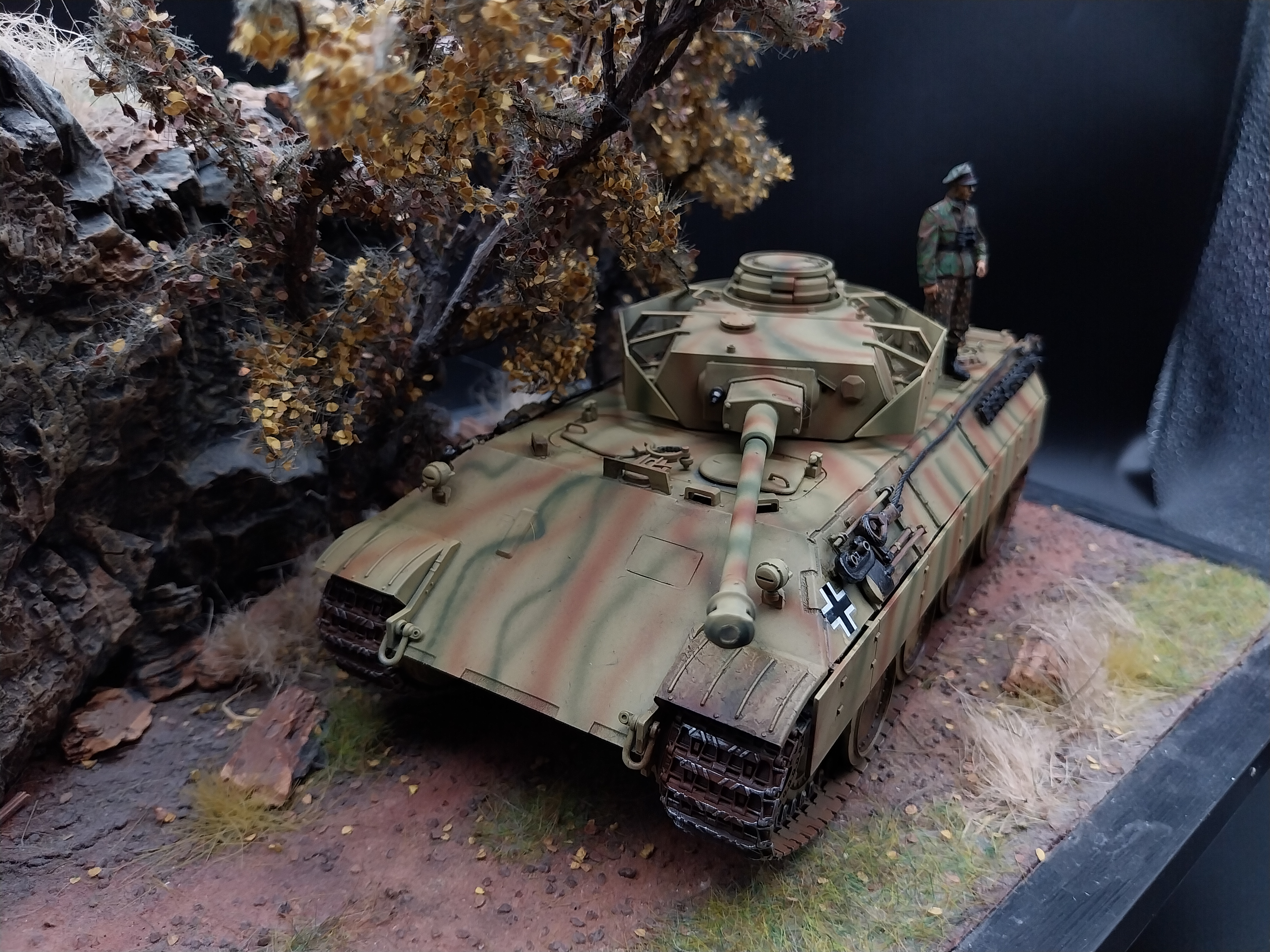 Dragon 6340 Berge-Panther mit aufgesetztem Pz.Kpfw.IV turm als Befehlspanzer 1:35 Built & Painted