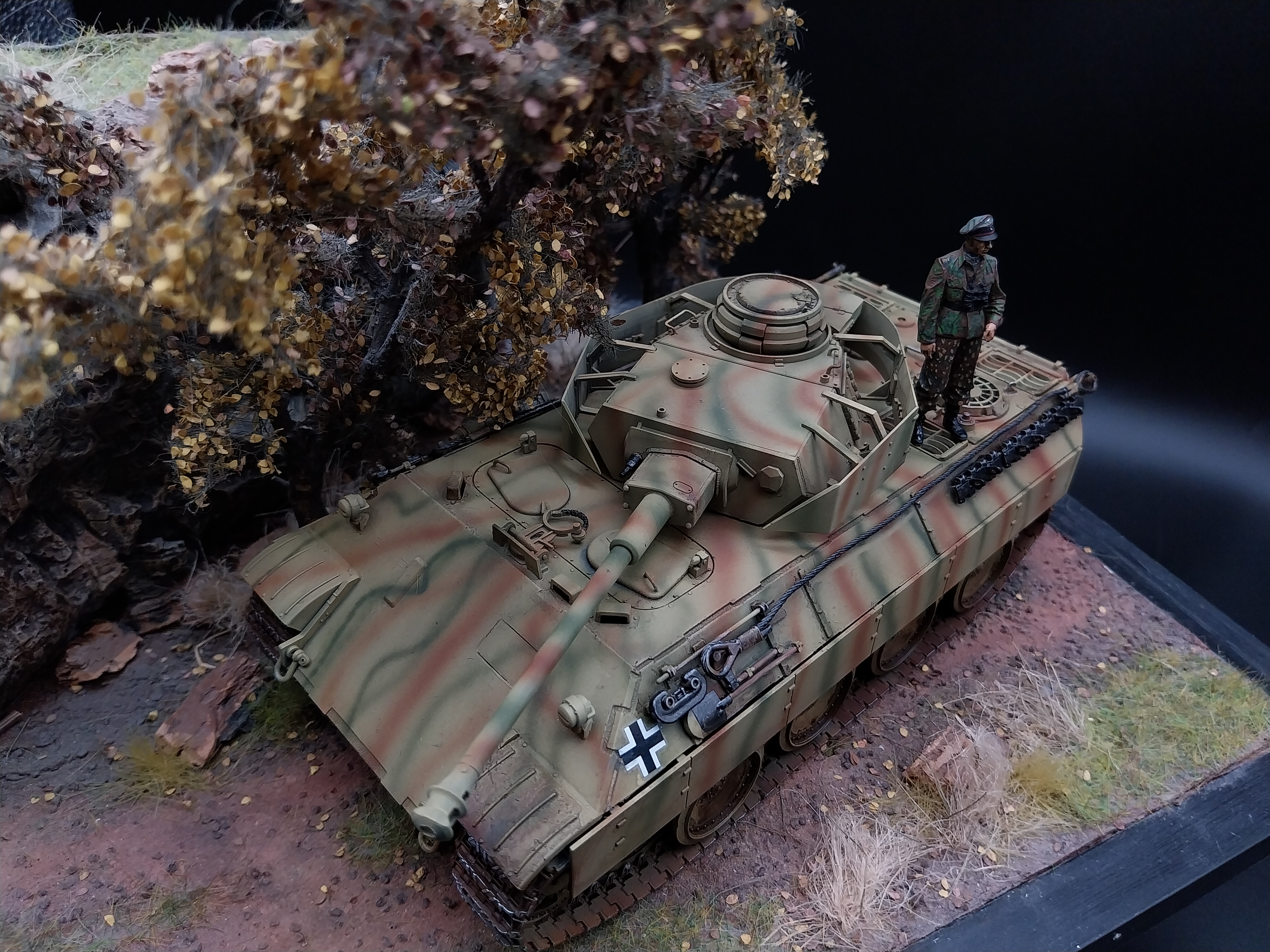 Dragon 6340 Berge-Panther mit aufgesetztem Pz.Kpfw.IV turm als Befehlspanzer 1:35 Built & Painted