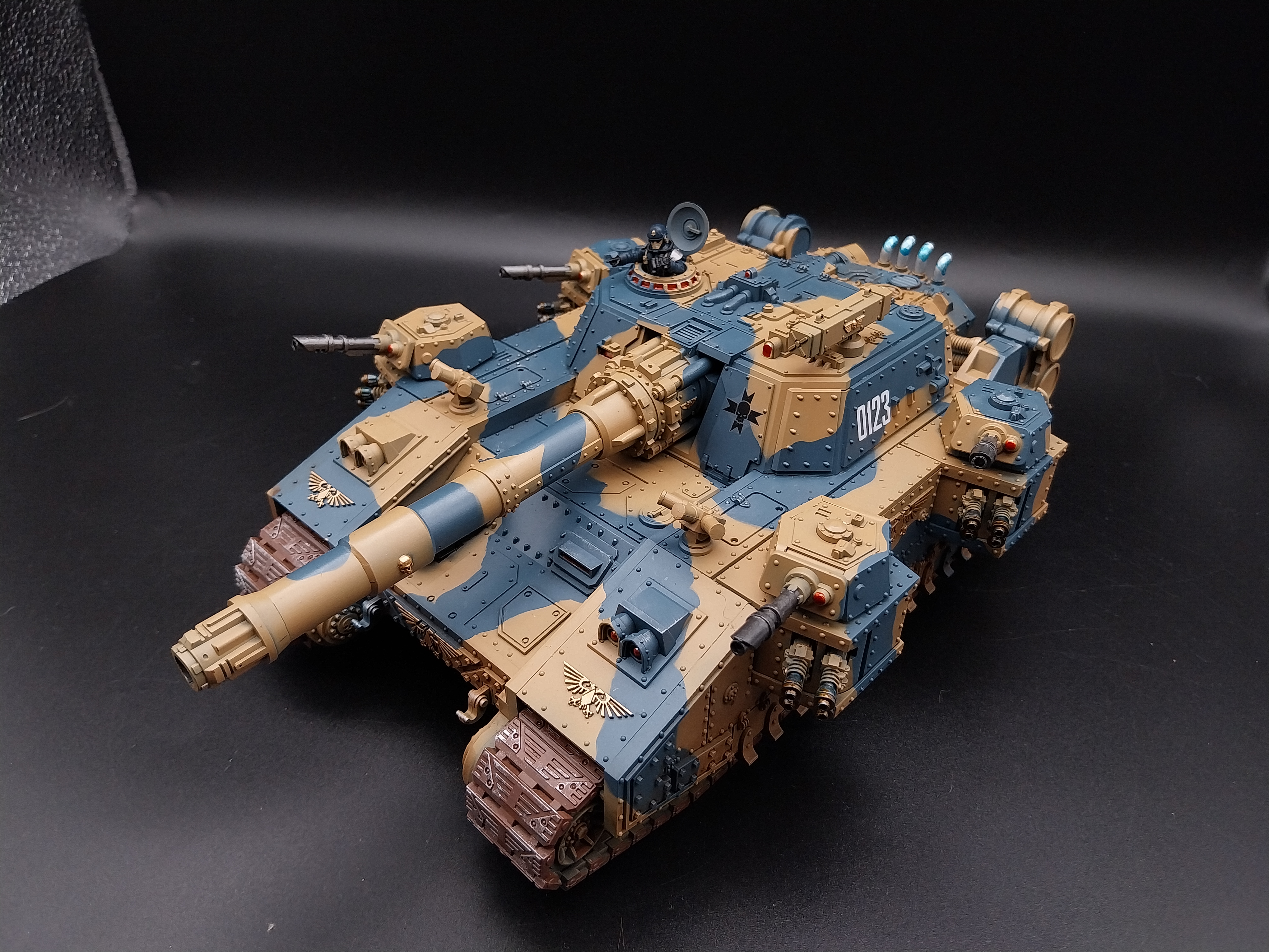 Warhammer 40k comission painted Astra Militarum Death Korps of Krieg Baneblade camouflage version