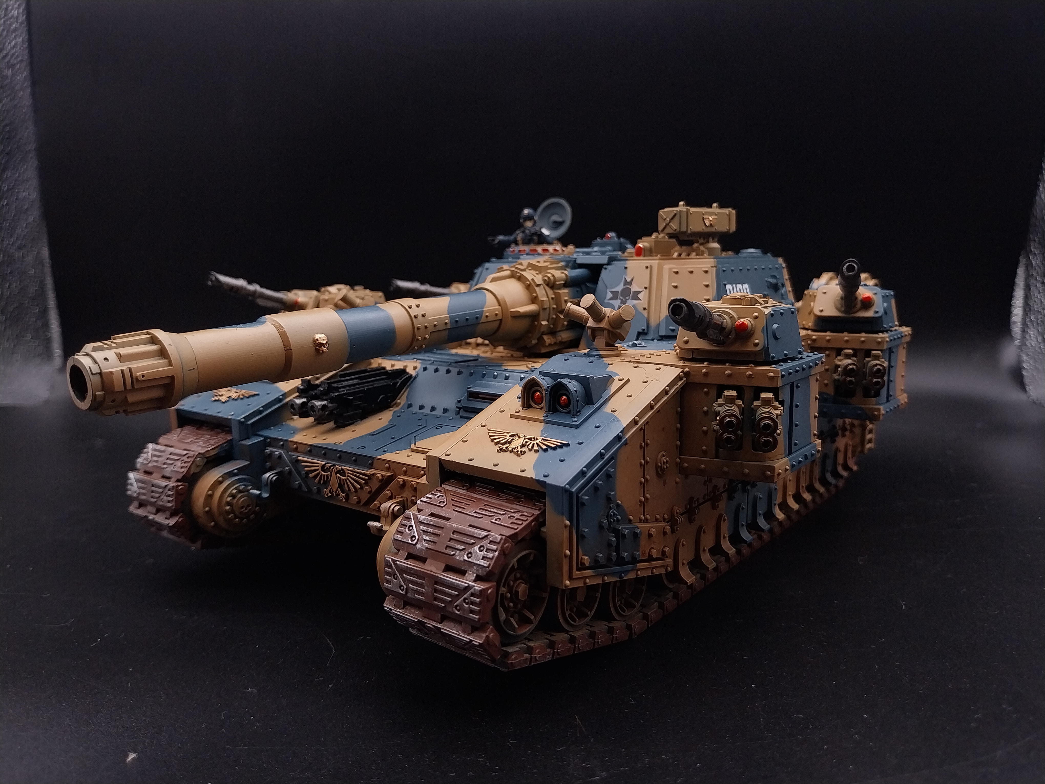 Warhammer 40k comission painted Astra Militarum Death Korps of Krieg Baneblade camouflage version