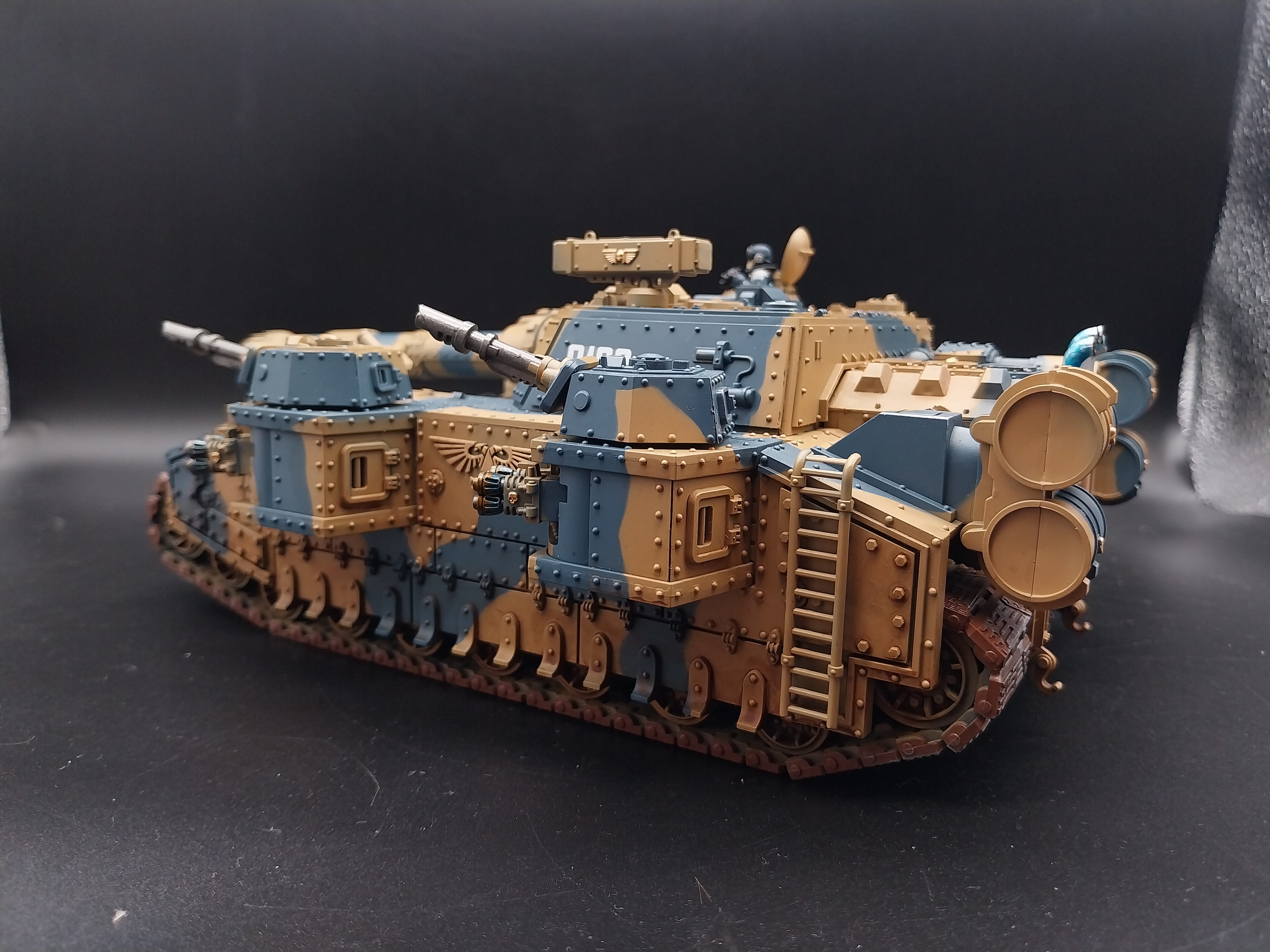 Warhammer 40k comission painted Astra Militarum Death Korps of Krieg Baneblade camouflage version