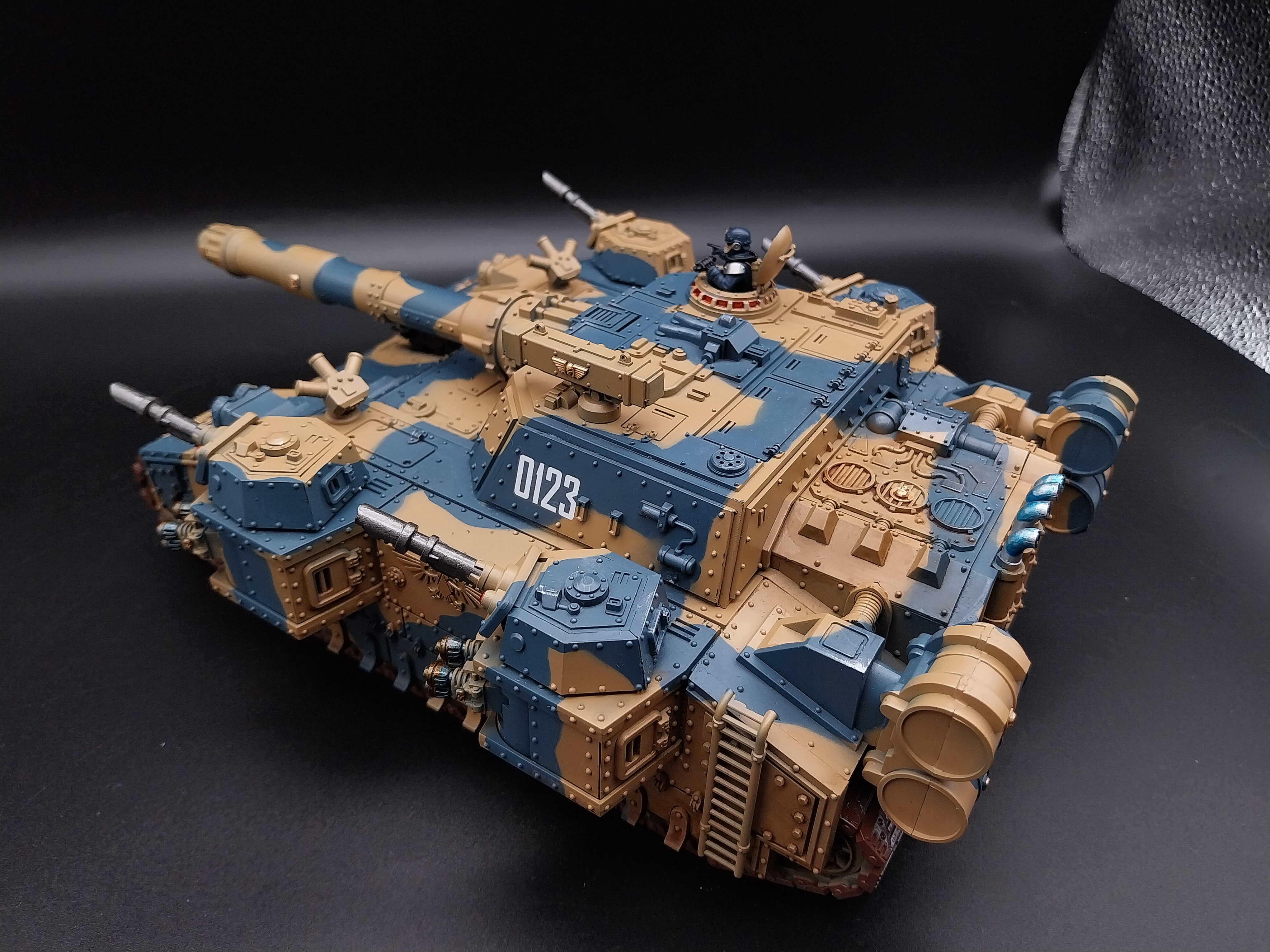 Warhammer 40k comission painted Astra Militarum Death Korps of Krieg Baneblade camouflage version