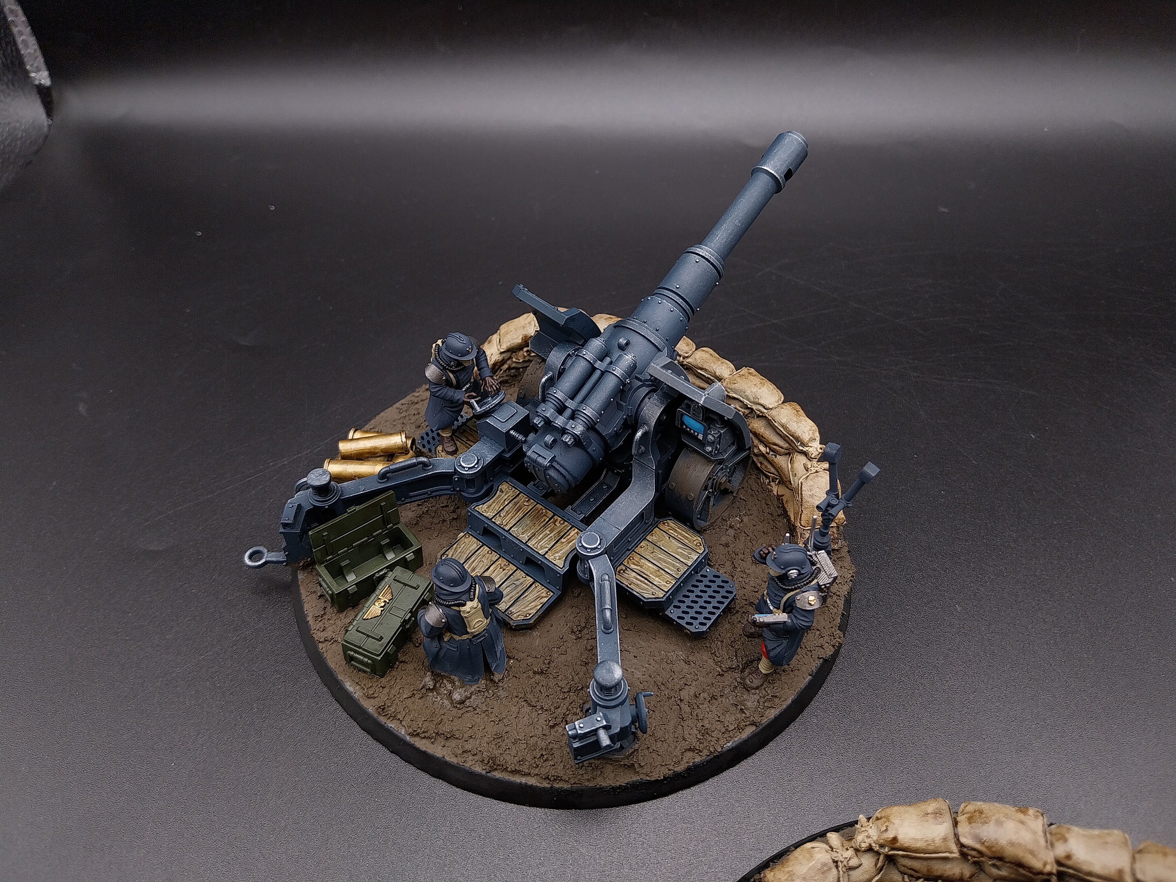 Warhammer 40k 3x Artillery Team Siege Cannon Krieg Commission painted