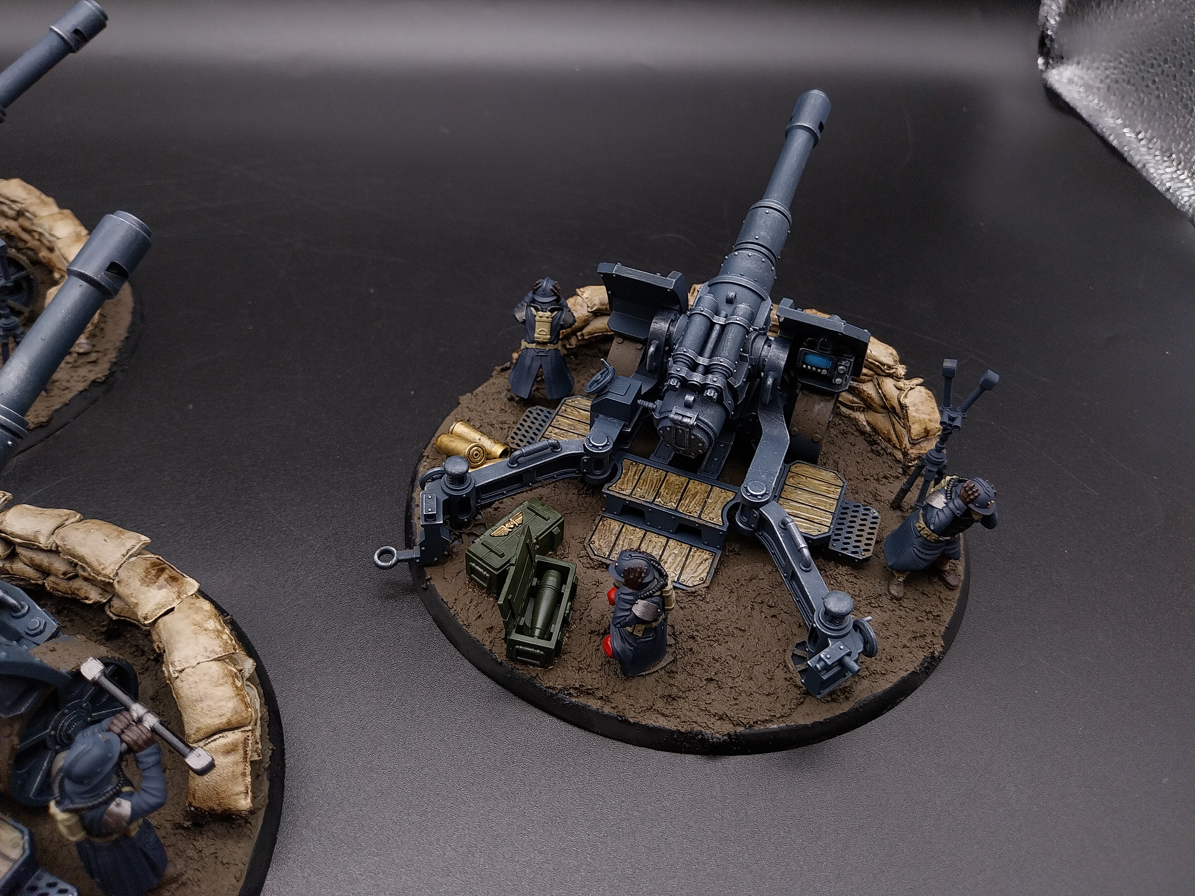 Warhammer 40k 3x Artillery Team Siege Cannon Krieg Commission painted