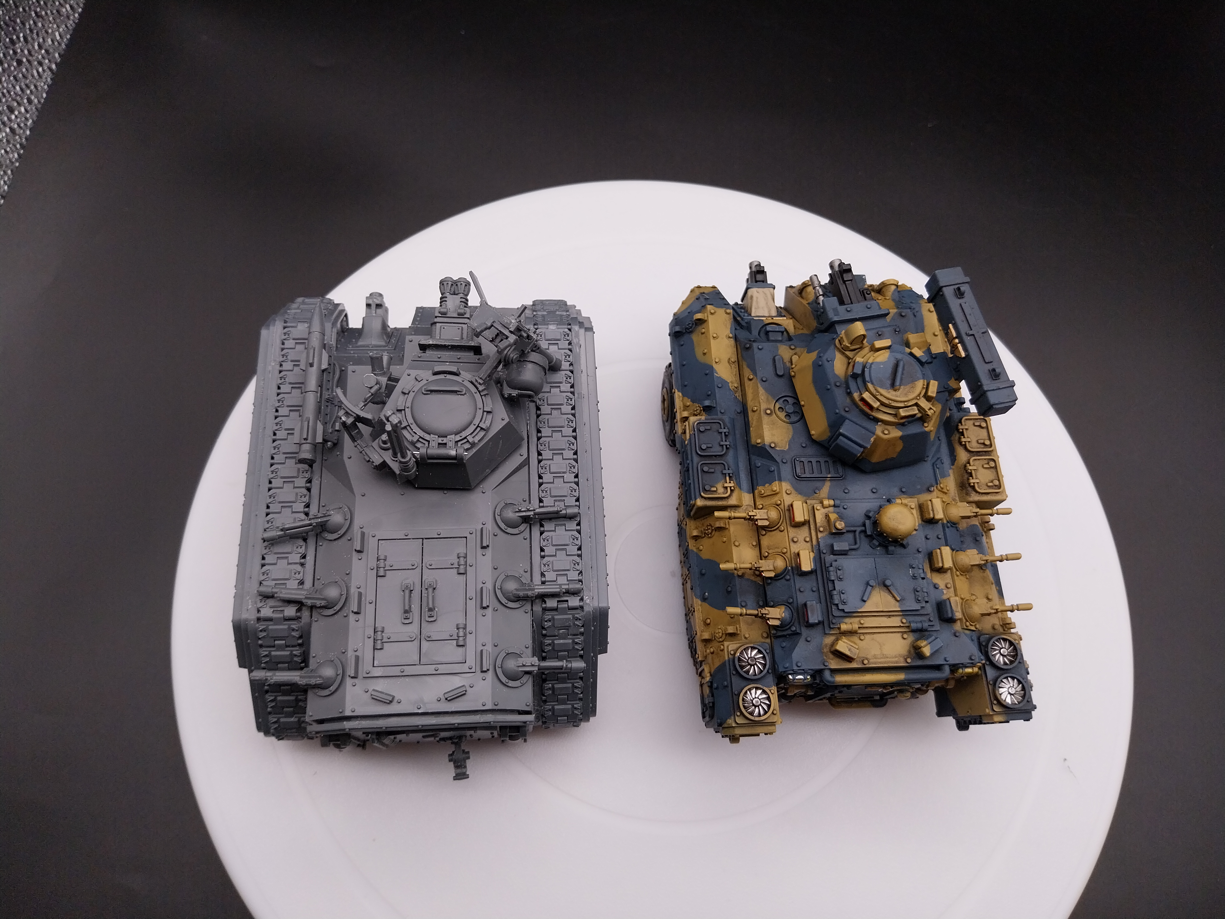 Warhammer 40k Death Korps of Krieg chimera modification "Greyhound" painted with camouflage