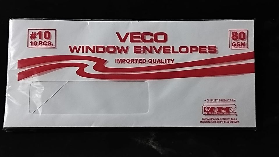 Mail Envelope- White w/ Window