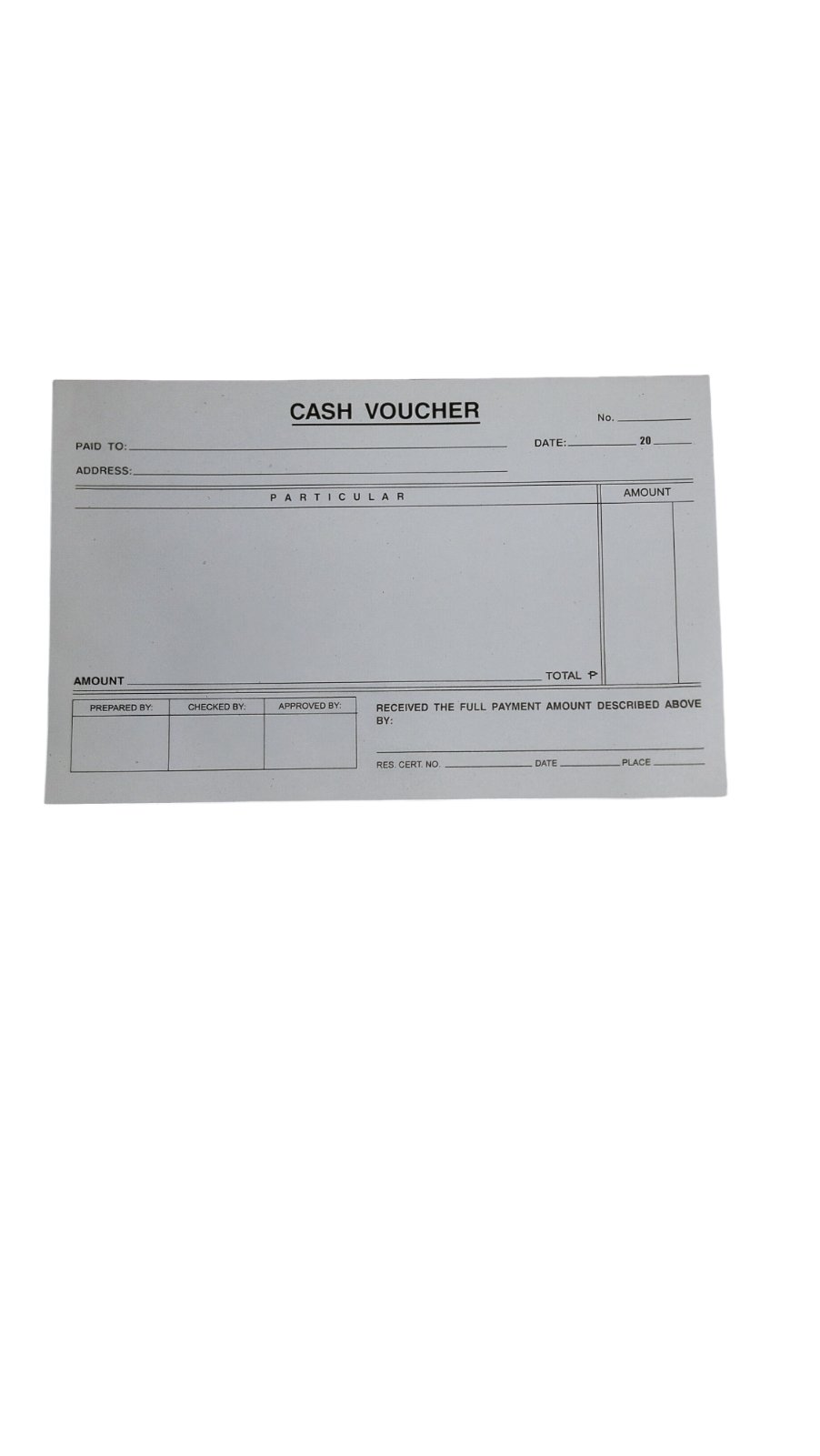 Cash Voucher