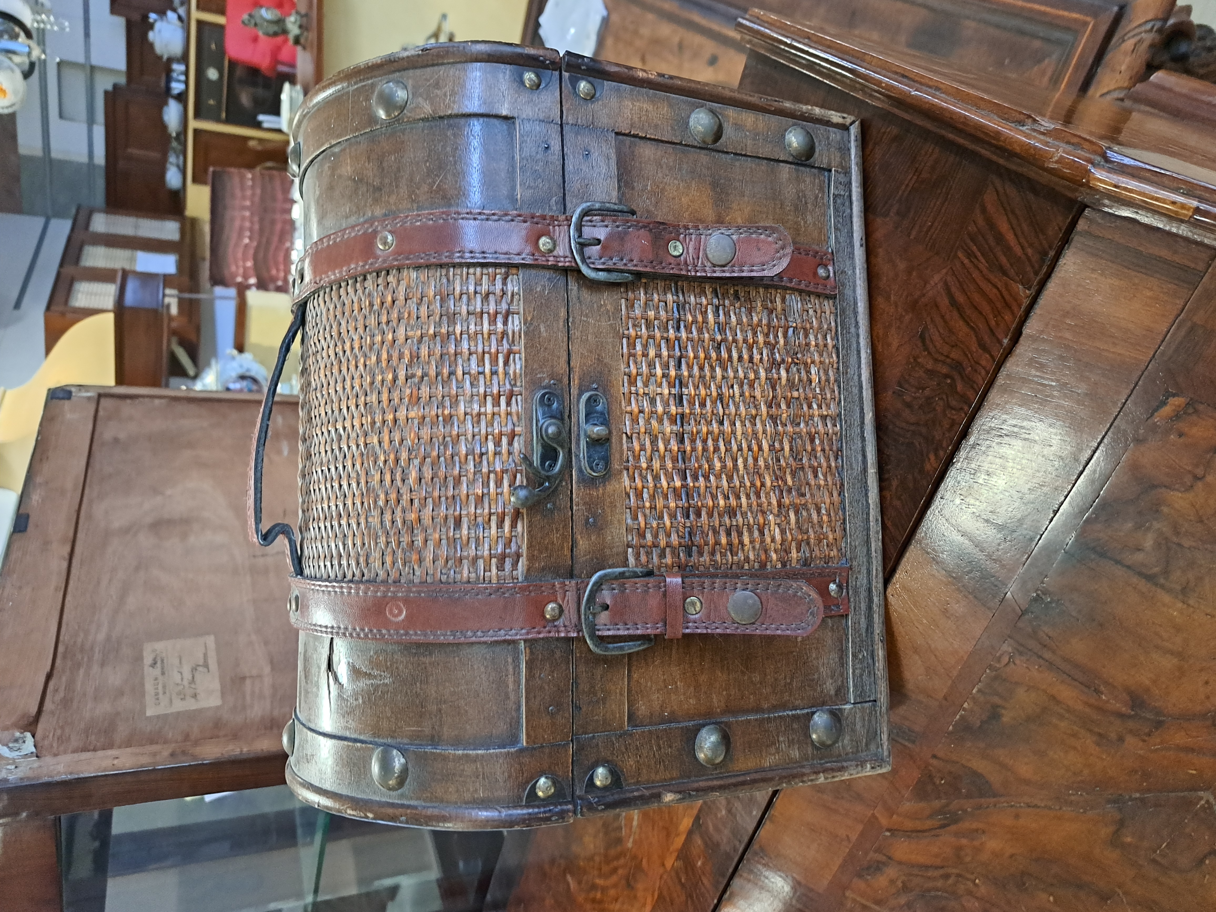 Baule  in Legno e Vimini