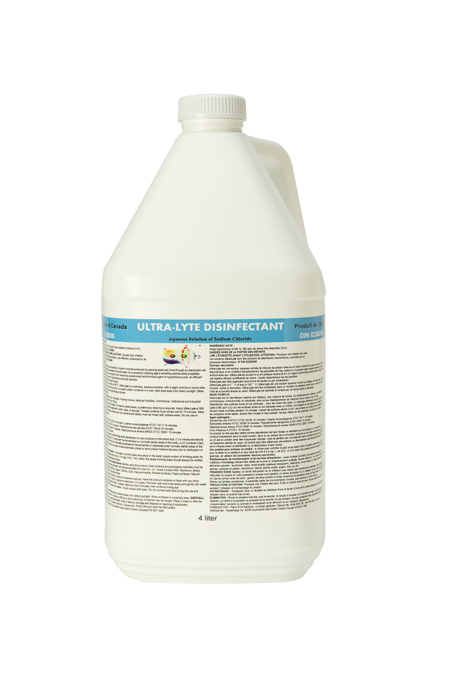 Ultra-lyte HOCl Hypochlorous Acid Disinfectant 4X4L Case