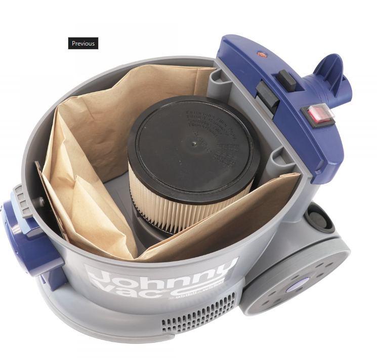 Commercial Canister Vacuum - Heavy Duty - On-Board Tools - Grey & Blue