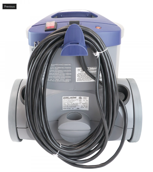 Commercial Canister Vacuum - Heavy Duty - On-Board Tools - Grey & Blue