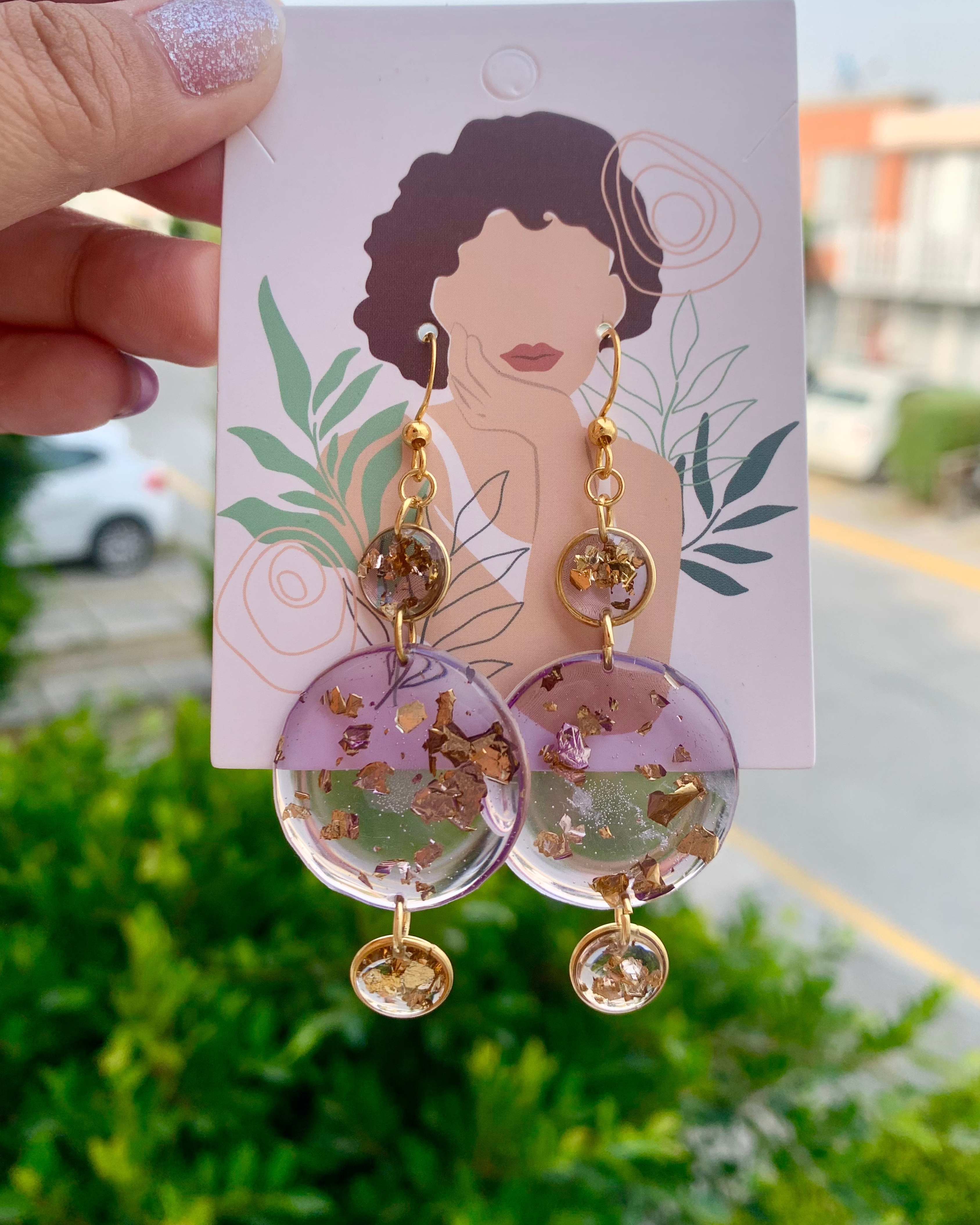 Aretes artesanales (color personalizable)