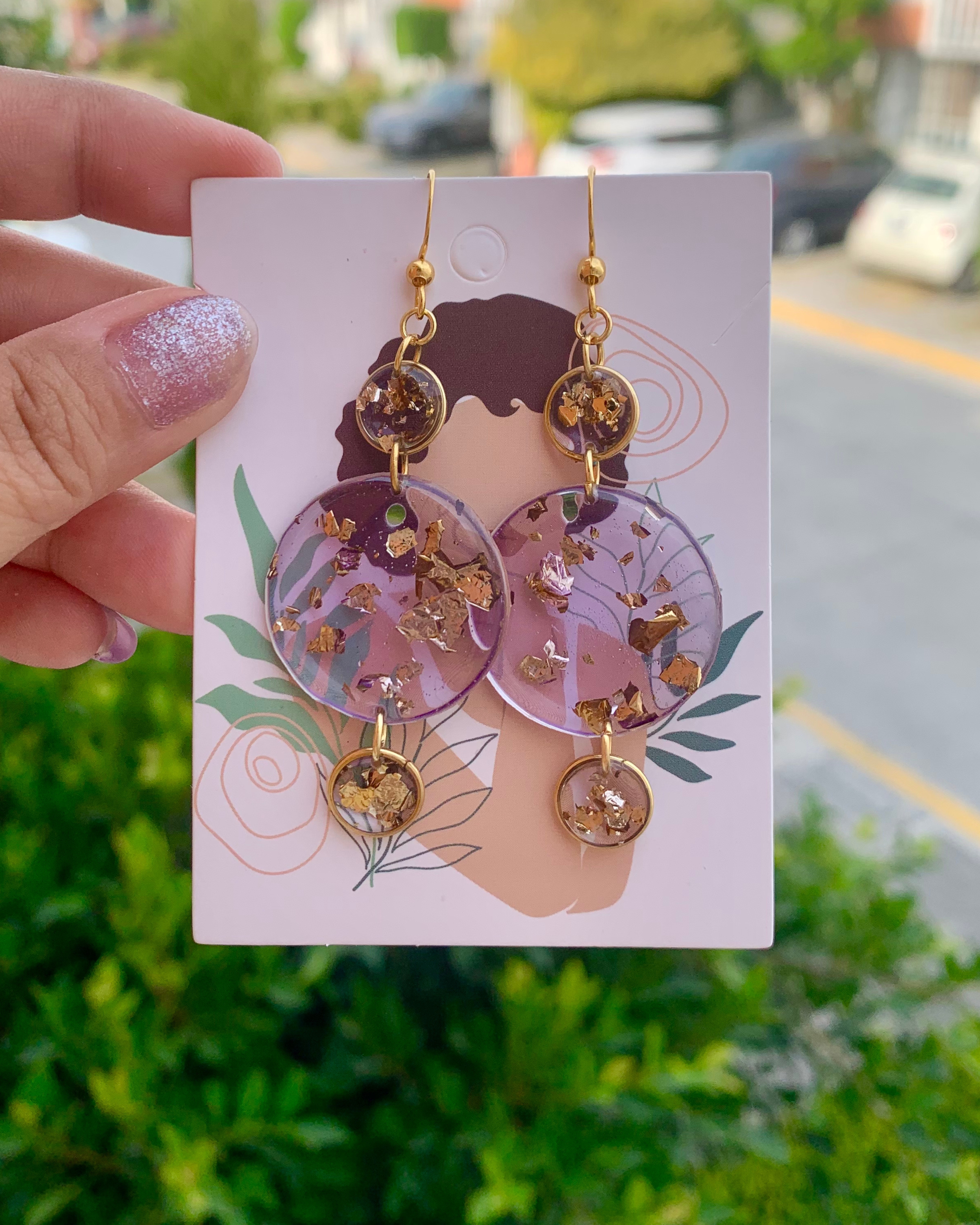 Aretes artesanales (color personalizable)