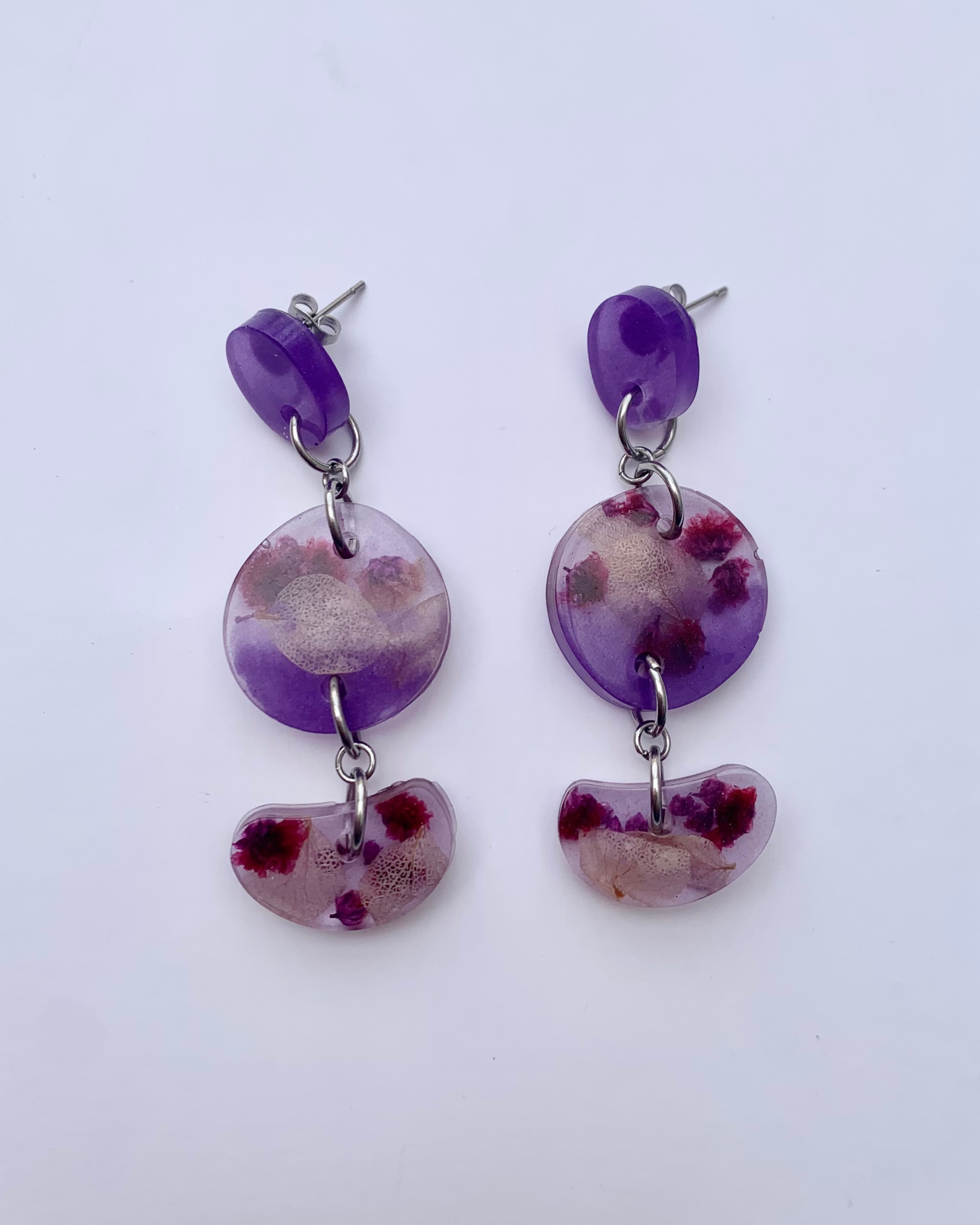 Pendientes de resina