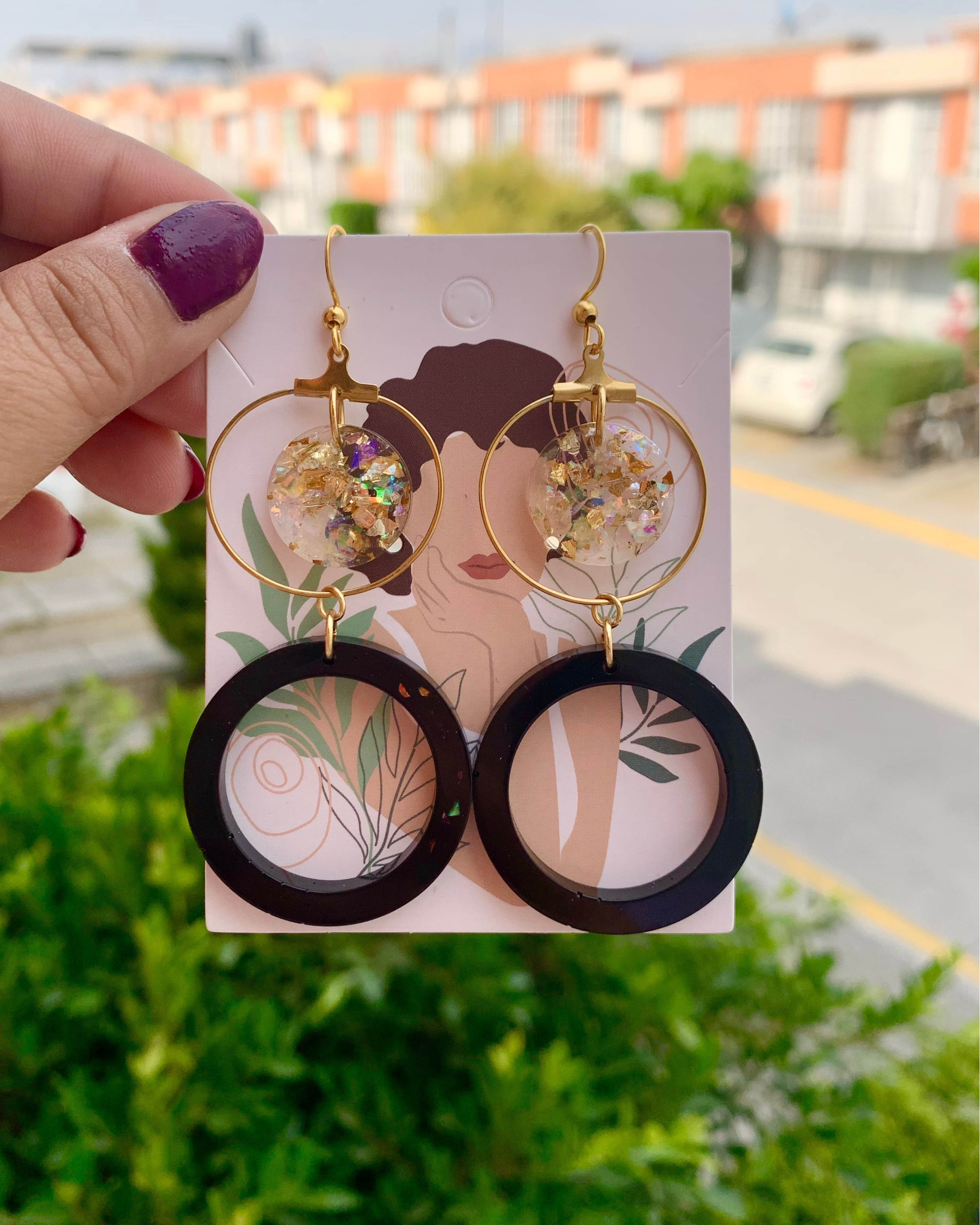 Pendientes colgantes (color personalizable)