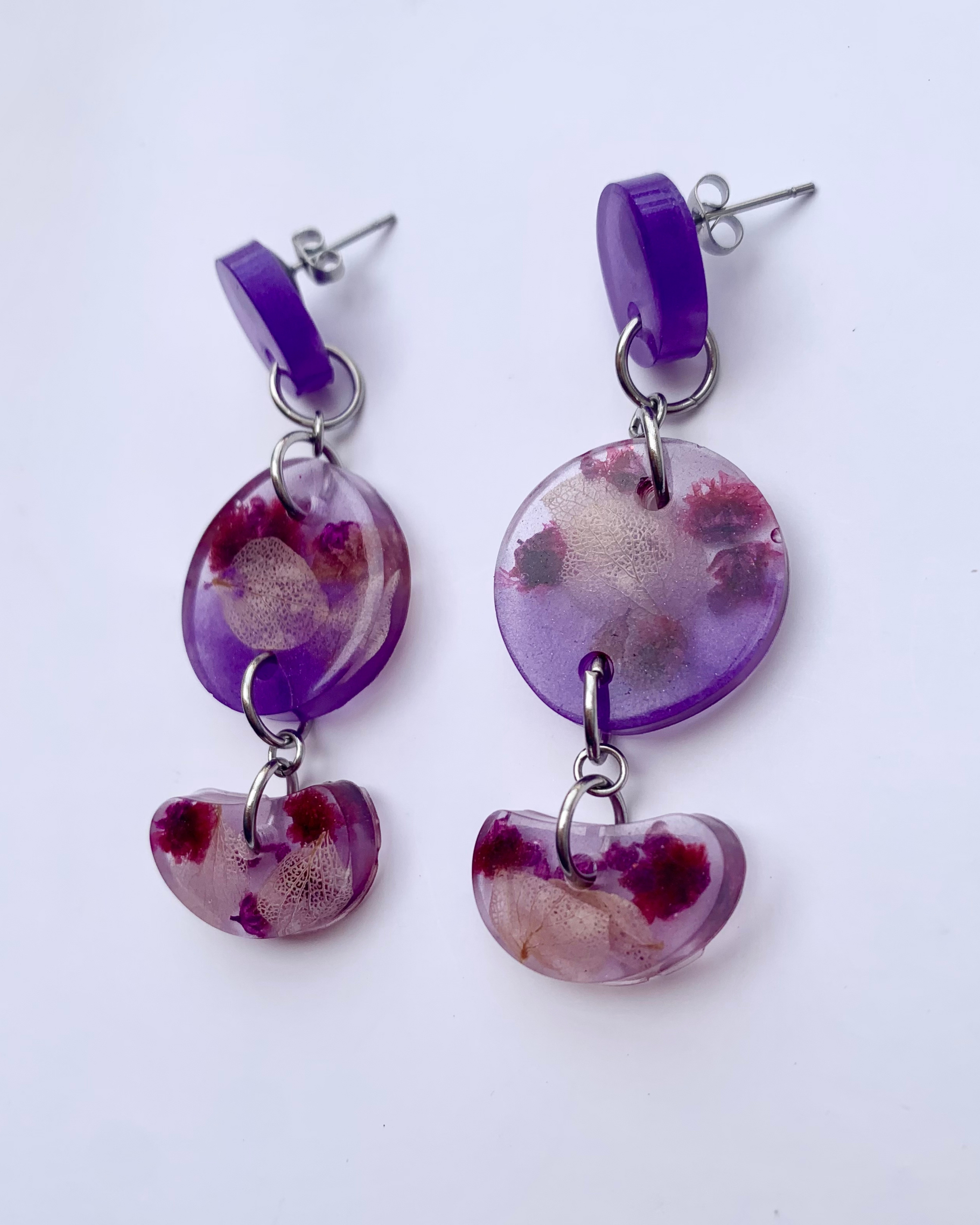 Pendientes de resina