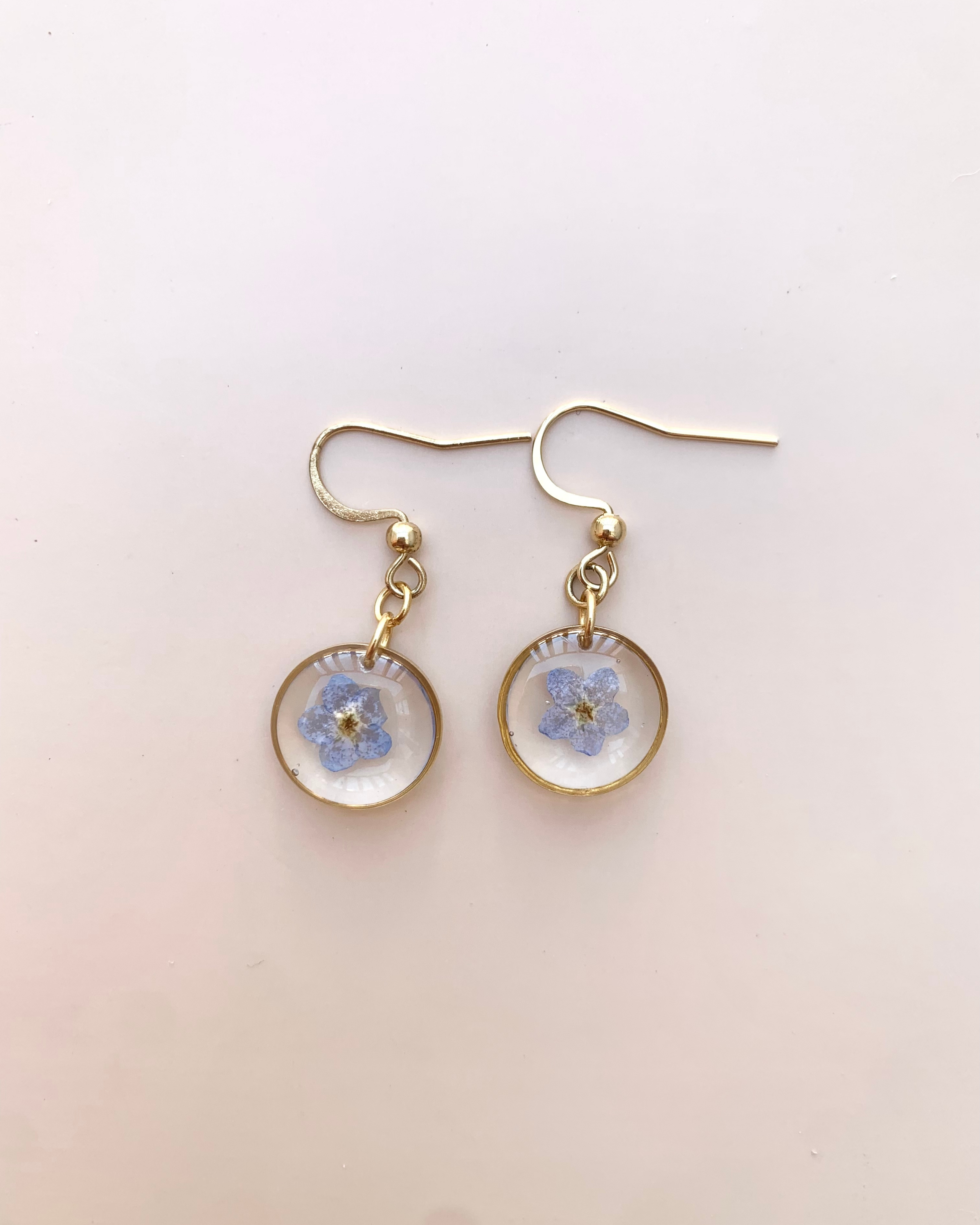 Pendientes de Flor nomeolvides