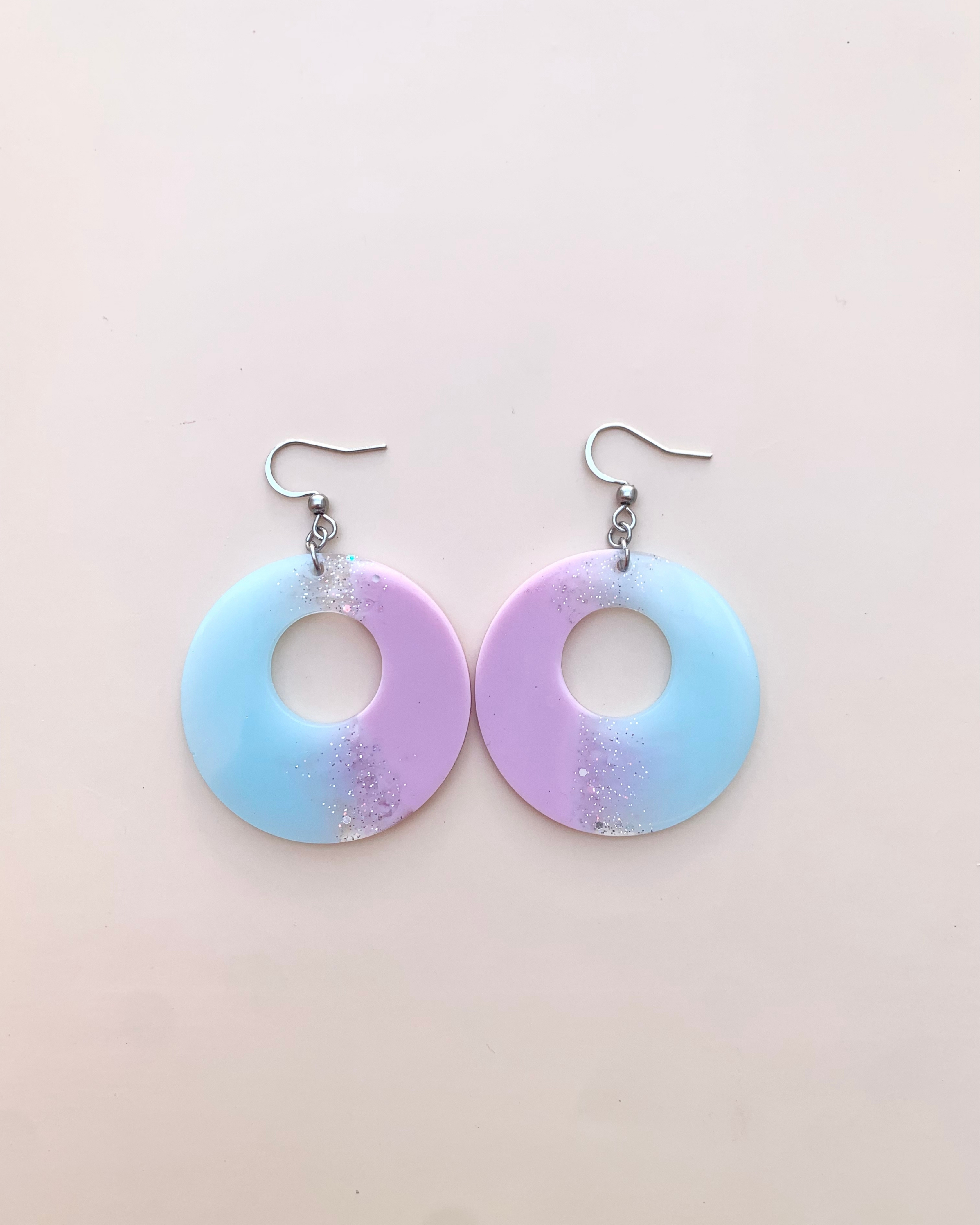 Pendientes de aro bicolor