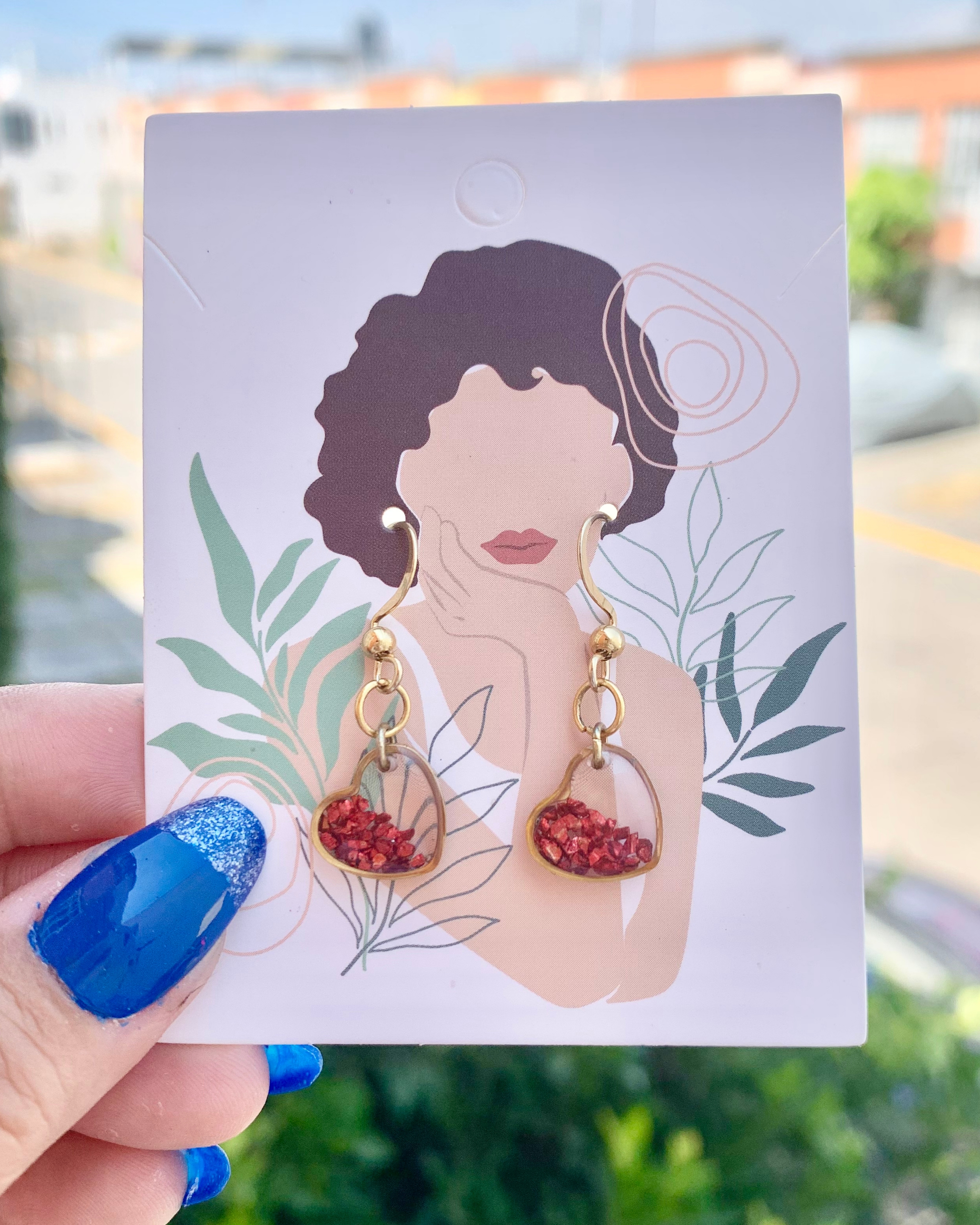 Pendientes con diseño de corazón