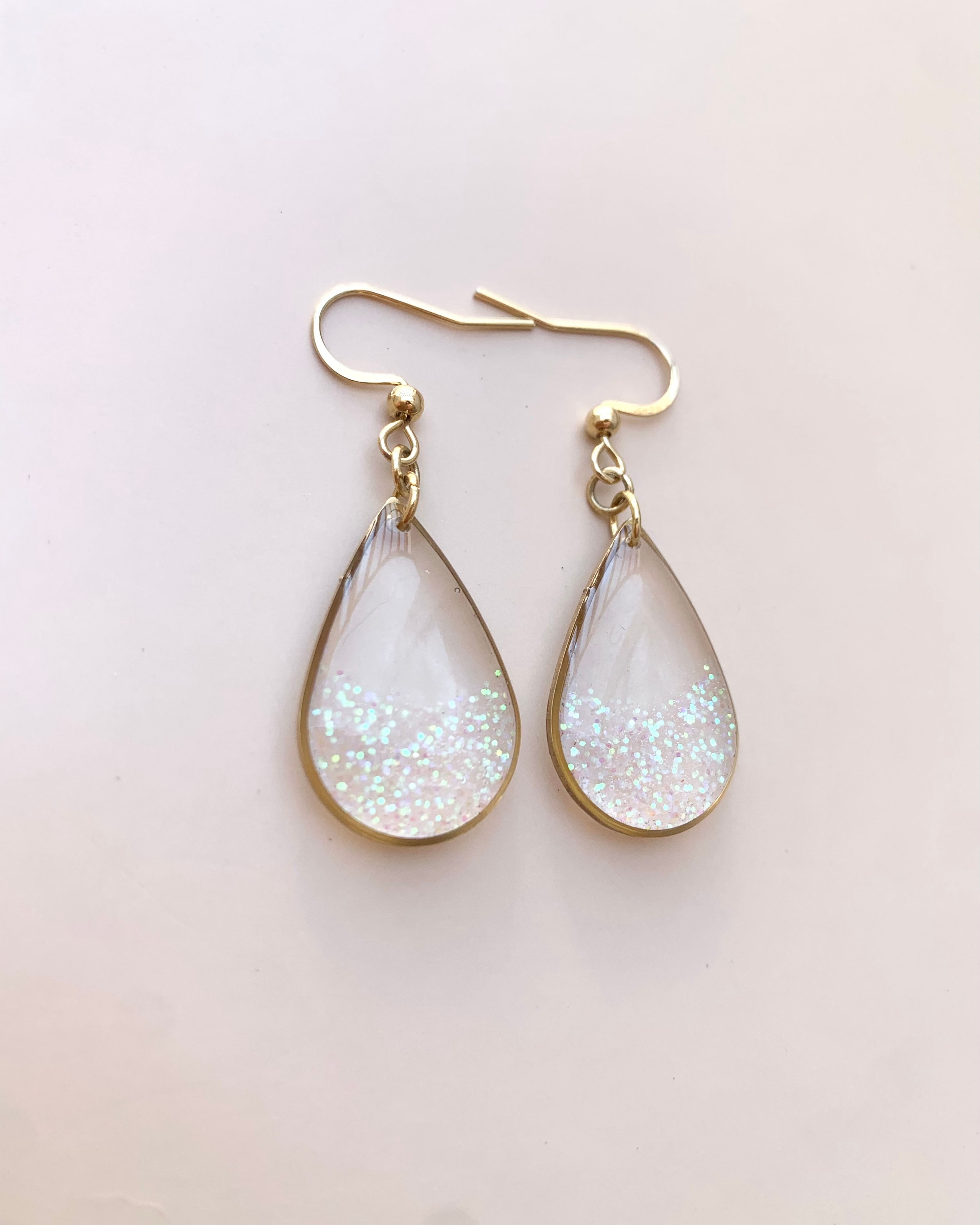 Pendientes de lágrimas brillantes