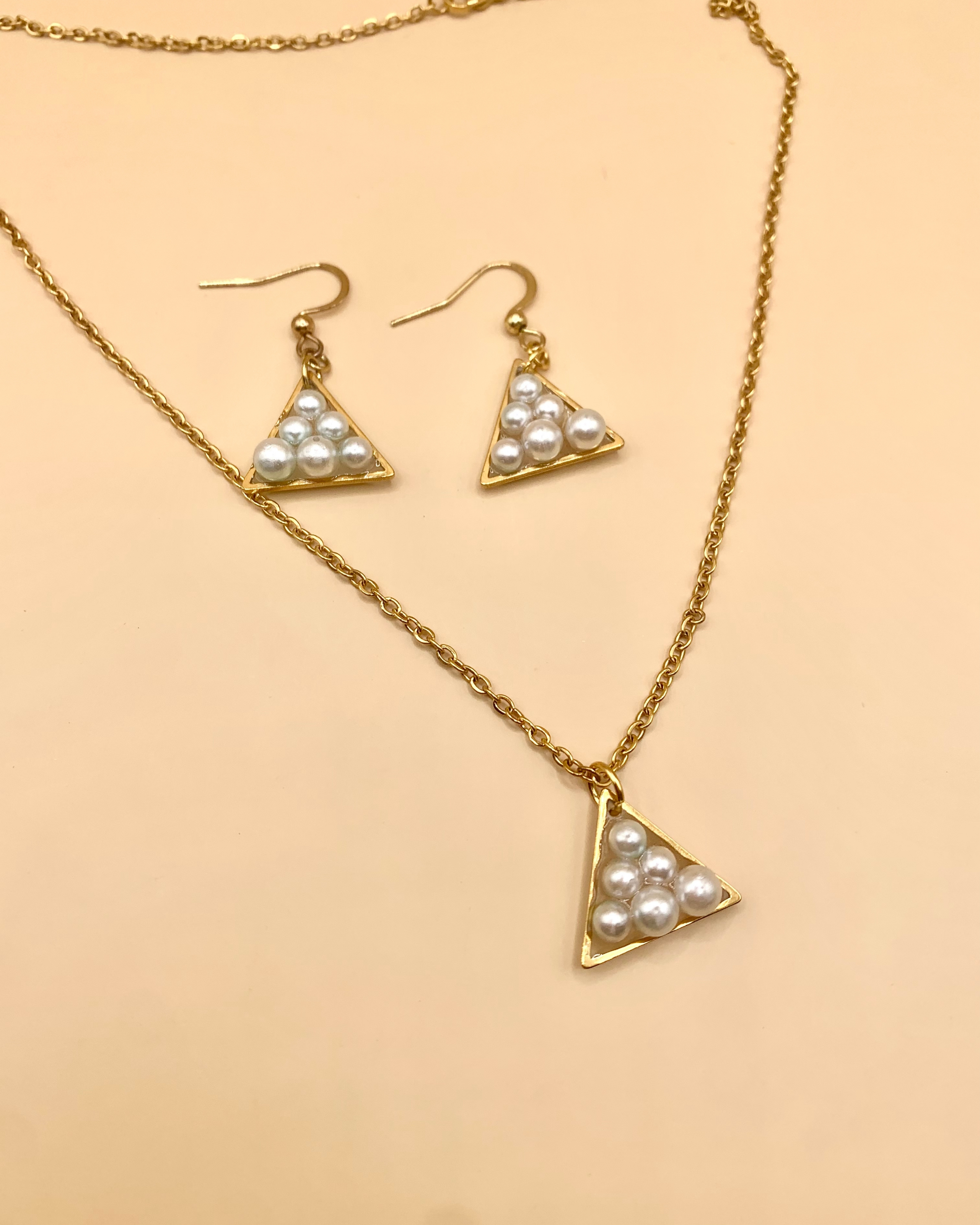 Juego de joyería de perlas