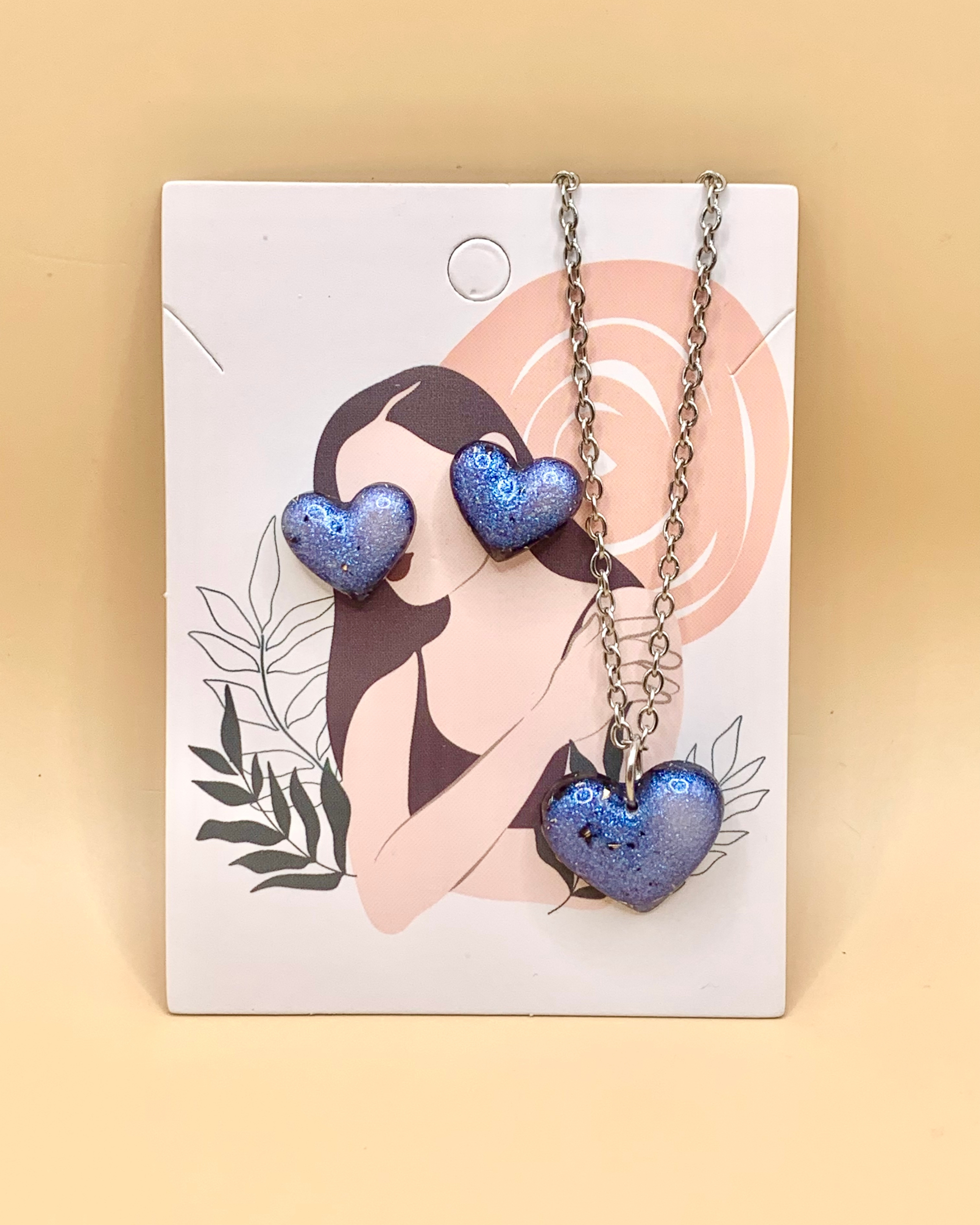 Conjunto de joyería corazón 