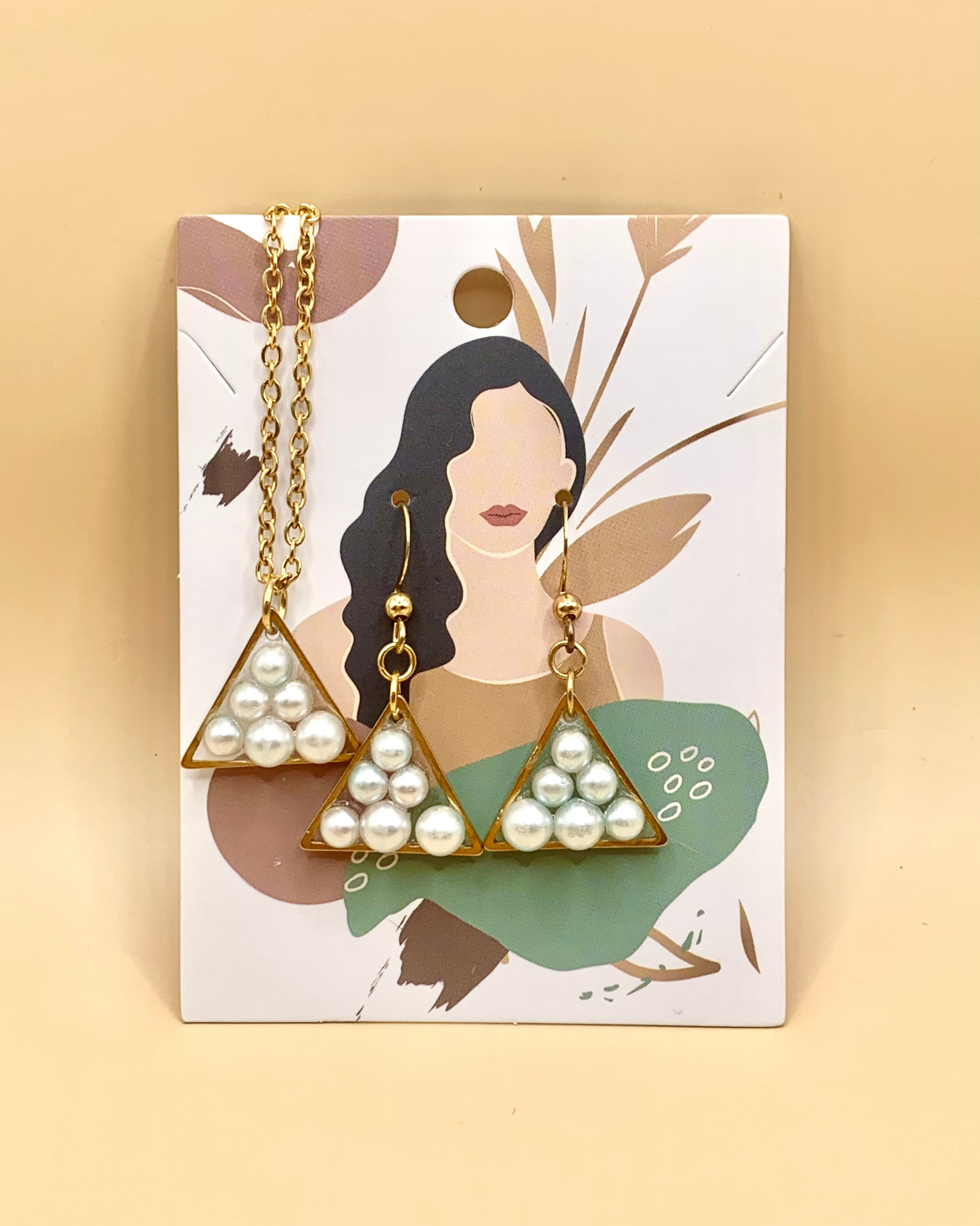 Juego de joyería de perlas