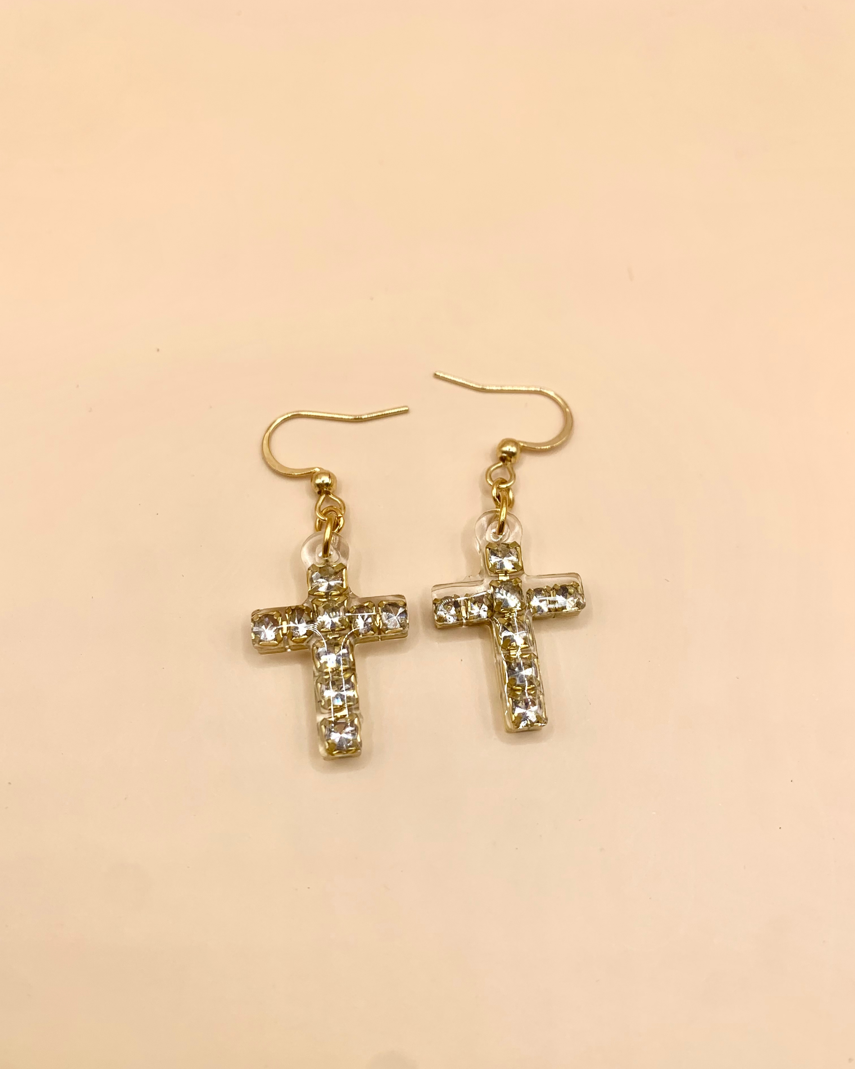 Pendientes Cruz con Diamantes