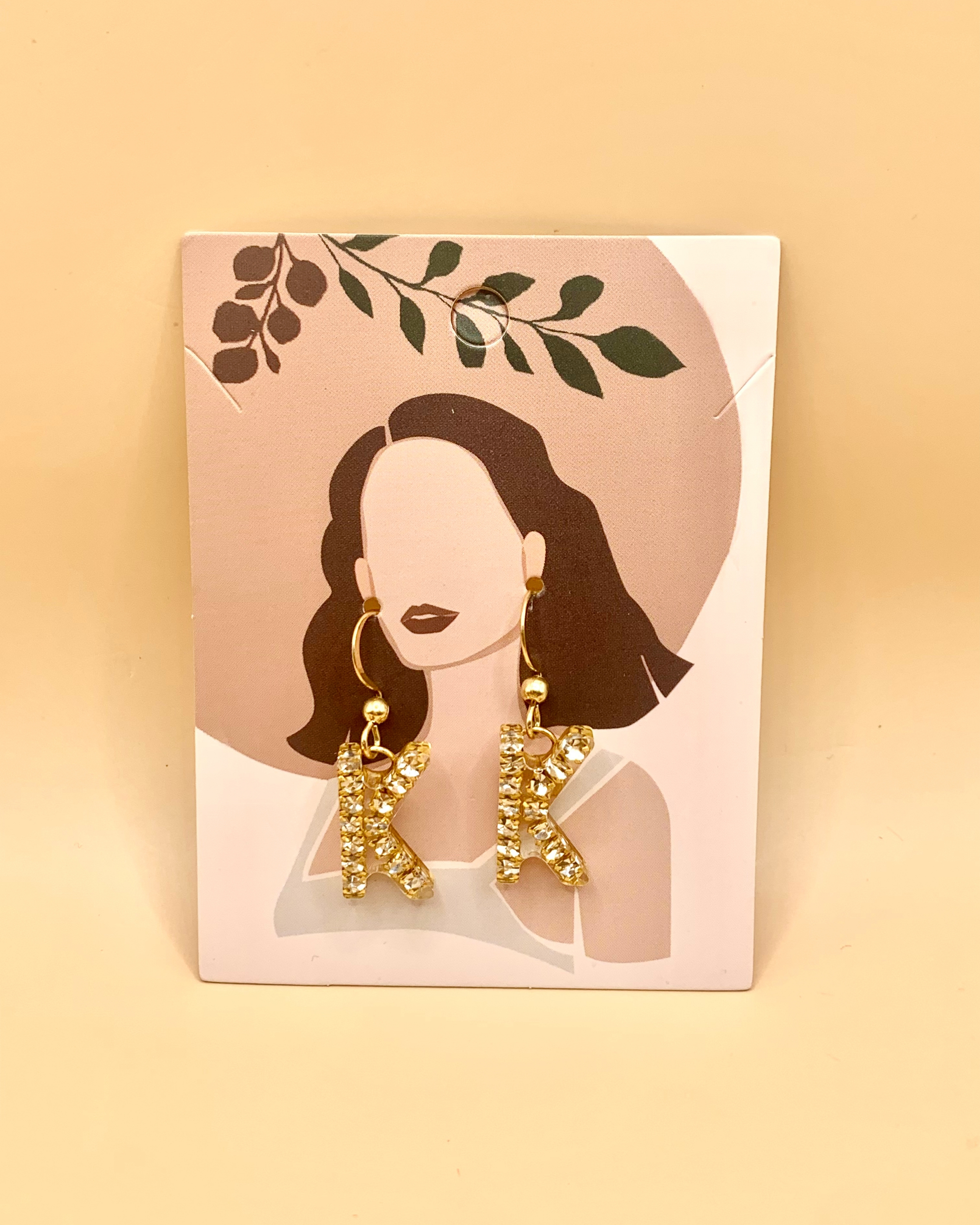 Pendientes con letra (letra personalizable)