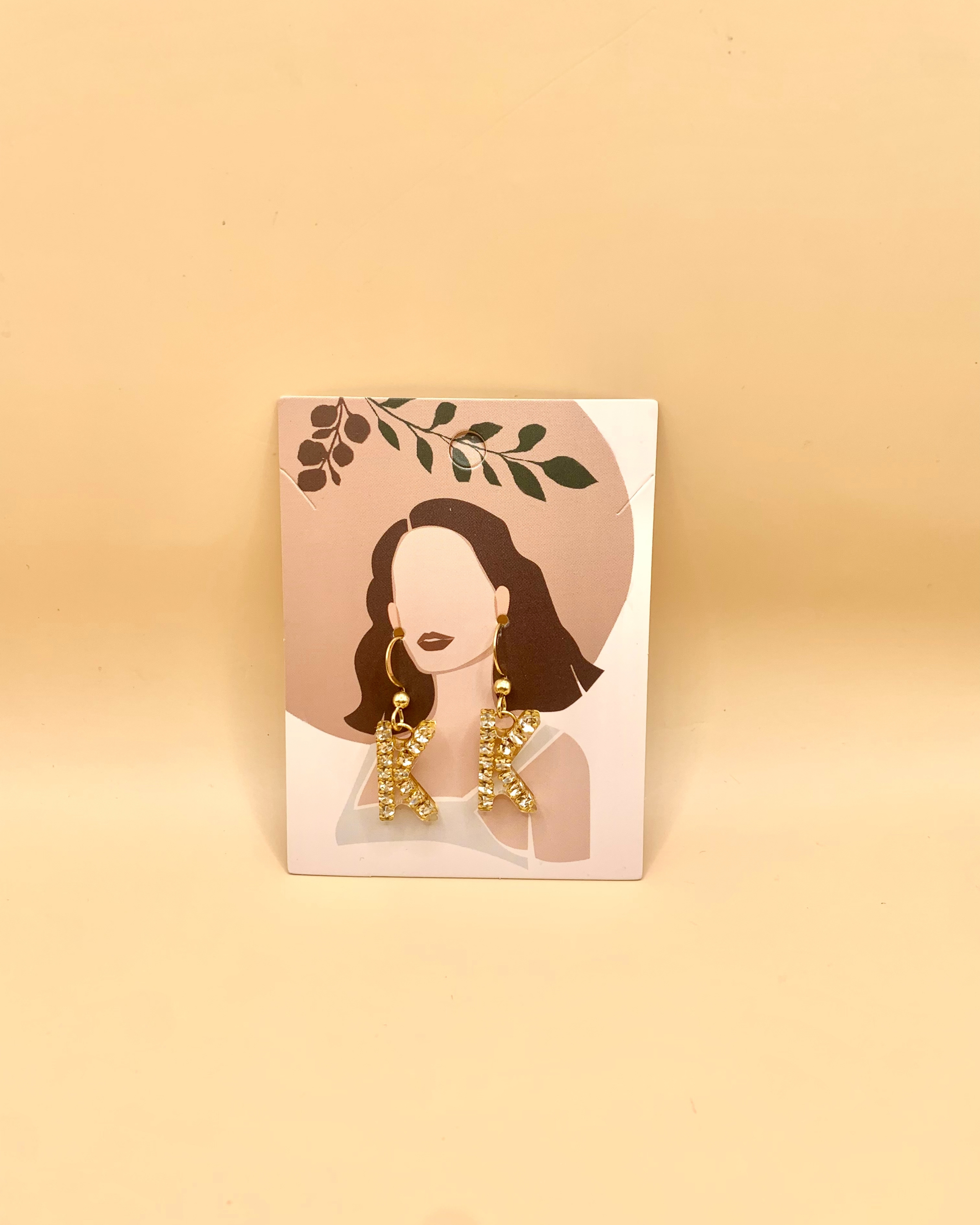 Pendientes con letra (letra personalizable)