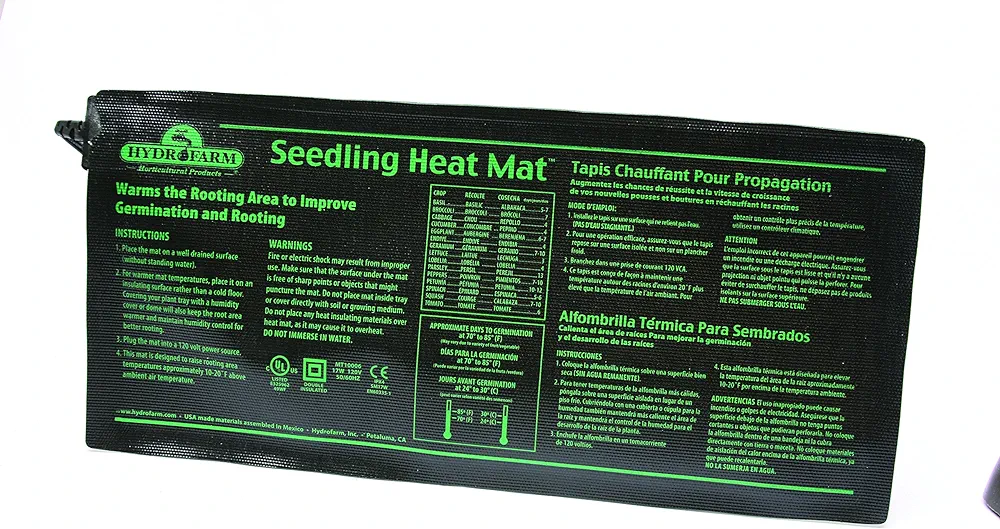 Jump Start 9" x 19 1/2" Waterproof Seedling Heat Mat