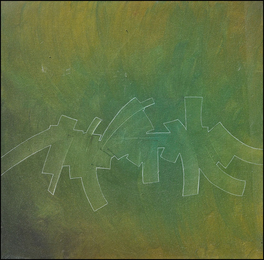 TAB 20 (HUILE ET CRAYON SUR TOILE, 70 X 70 CM)