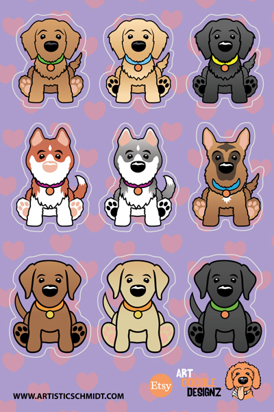 Dog Sticker Sheet 2