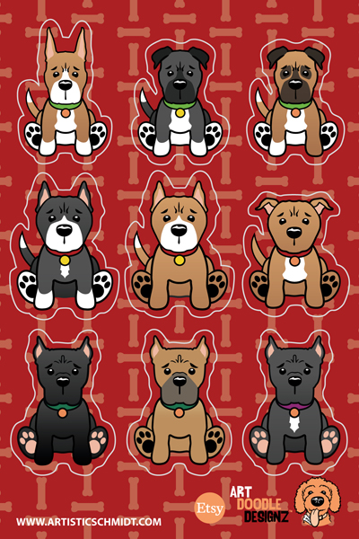 Dog Sticker Sheet 3