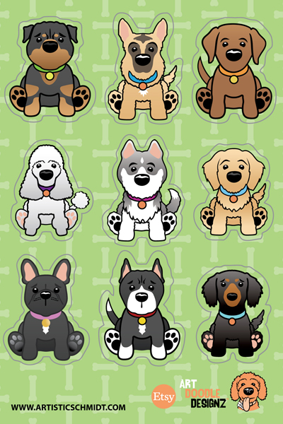 Dog Sticker Sheet 5