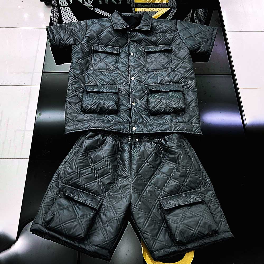 40 Quilted Mens Puffer Shortsets