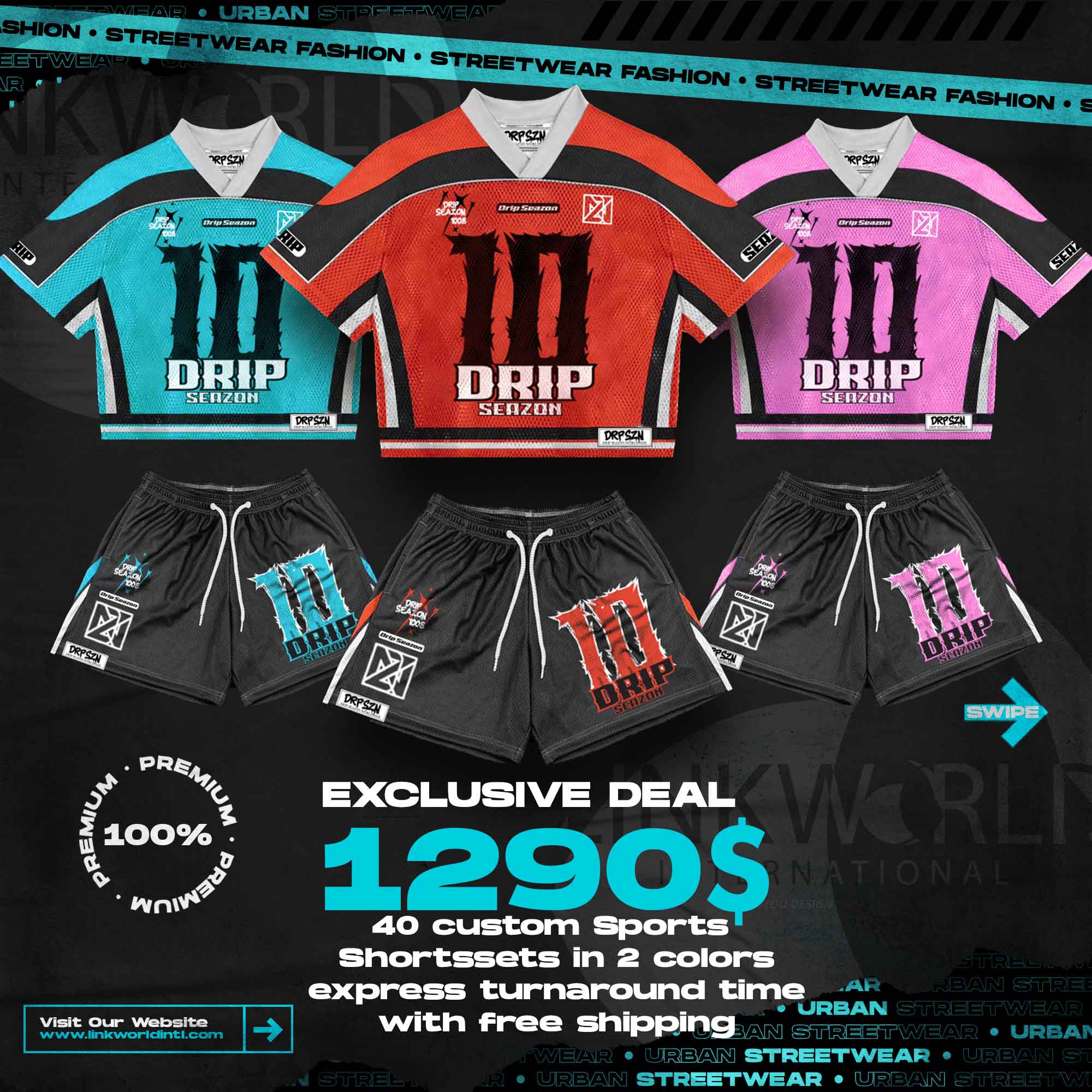 40 Custom Sports Shortsets