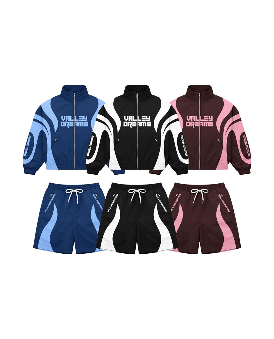 Valley Dreams Design Windbreaker Shorts  Set