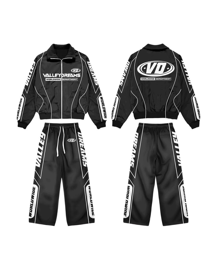 Custom Sublimation Valley Dreams Logo Design Windbreaker Tracksuit 