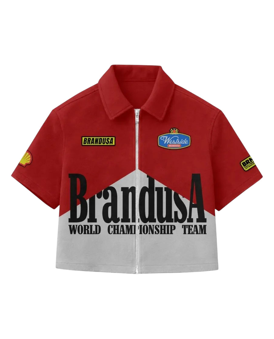 Custom Screen Print & Embroidery Design ZIP-Up Polo Shirts & Shorts Set   