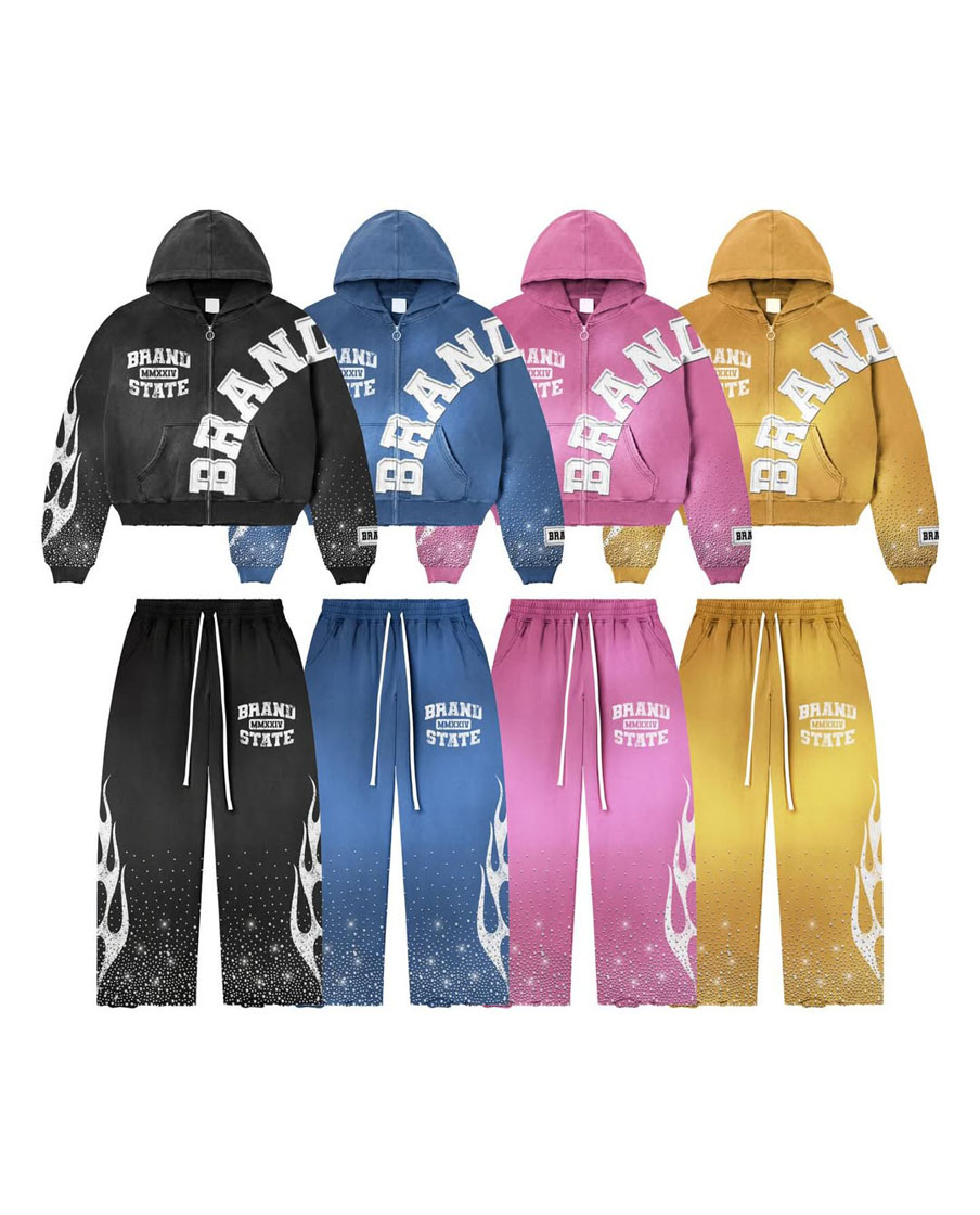 BRAND STATE Logo Style Tracksuit Set