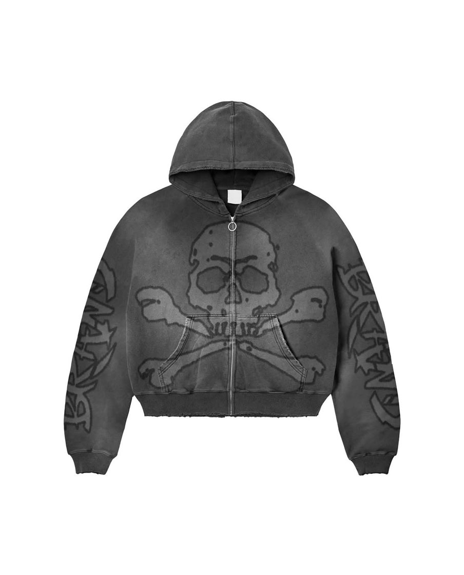 Skull & Crossbones Hoodie Jogger Trousers Tracksuit Set