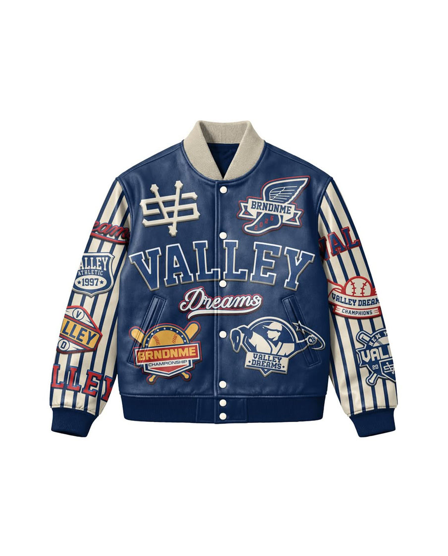 Custom Logo Valley Dreams Design  Varsity Jacket
