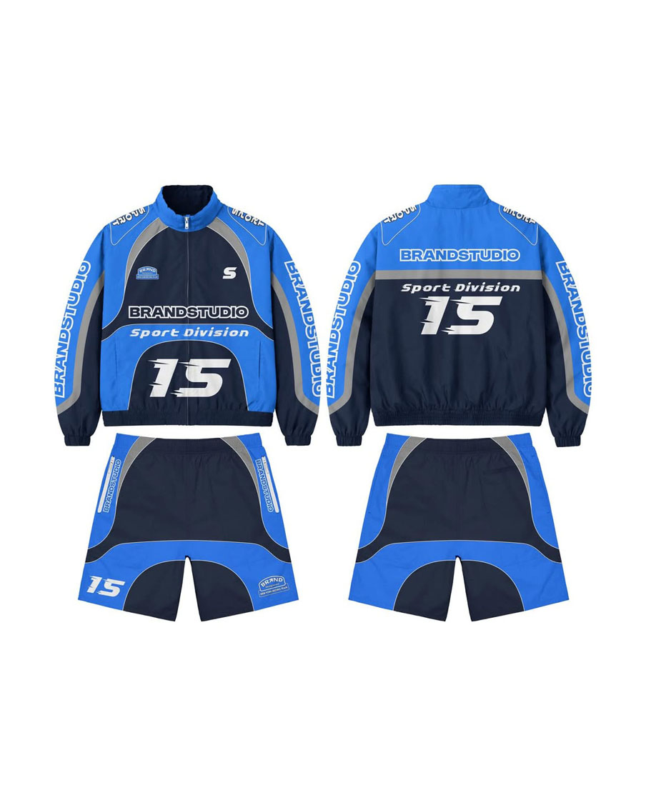 Brandstudio Sports Windbreaker Shorts Set