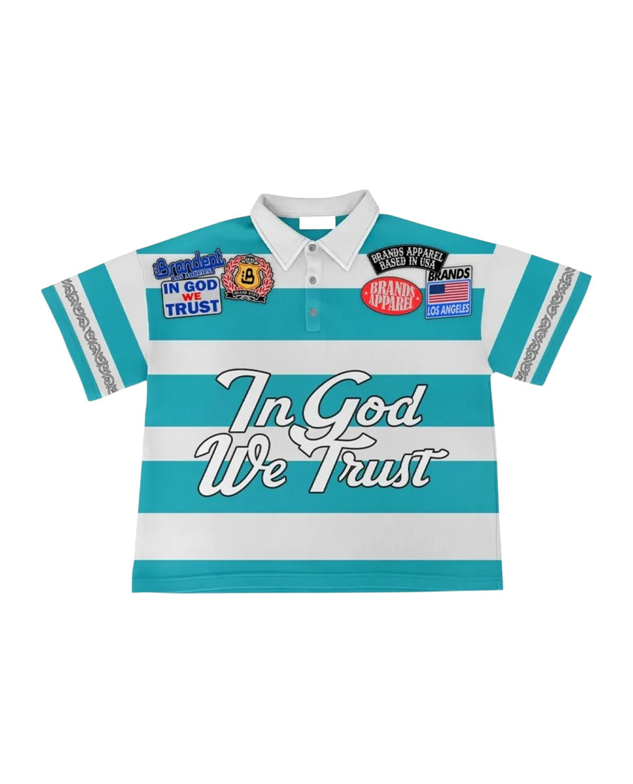 Custom Embroidery Logos Design Polo Shirts & Denim Shorts Set