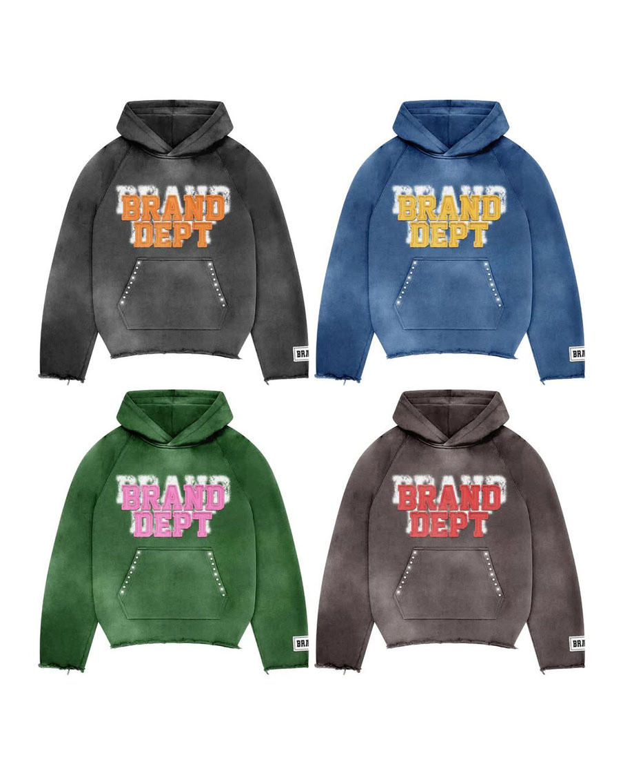 Custom Brand Dept Graphic Pullover Hoodie