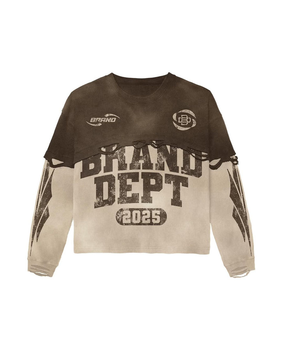 Custom Screen Print Style Dubble Sleeve Sweat Shirts 