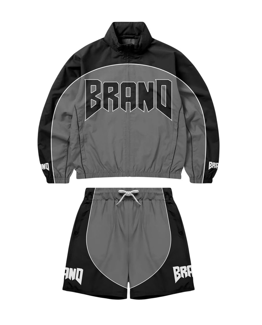 Street Wear Mens Nylon Tracksuits Windbreaker Shorts Sets